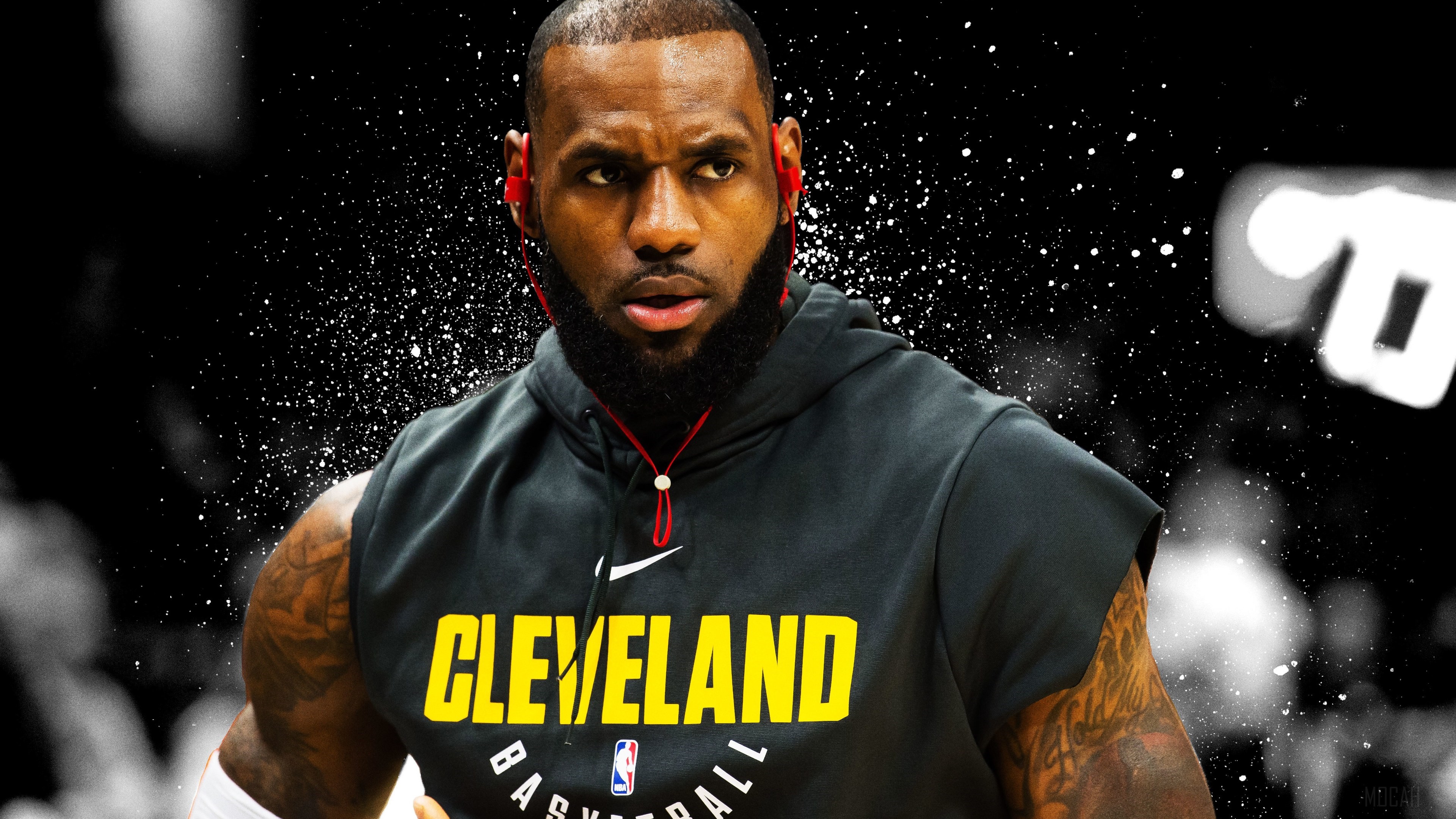 LeBron James from Cleveland Basketball 4K HD Wallpaper