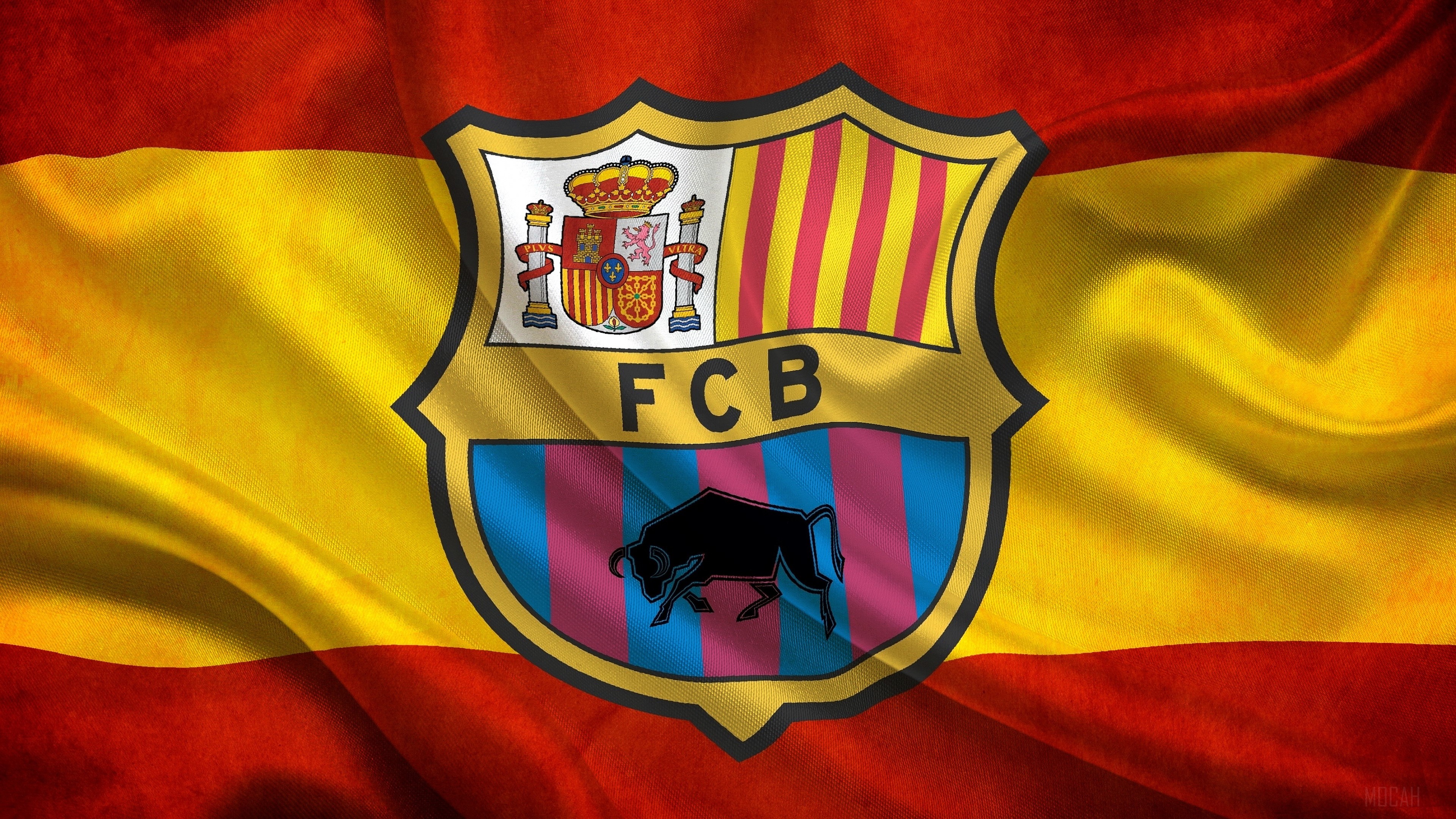 Fc Barcelona Flag HD Wallpaper