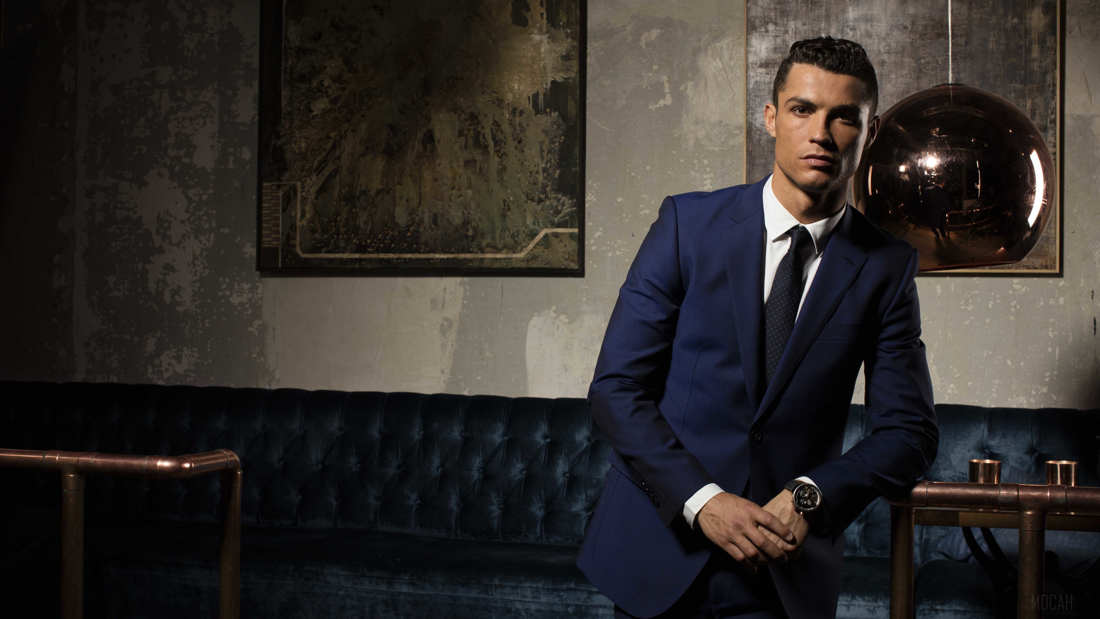 Cristiano Ronaldo in a Suit 4K HD Wallpaper