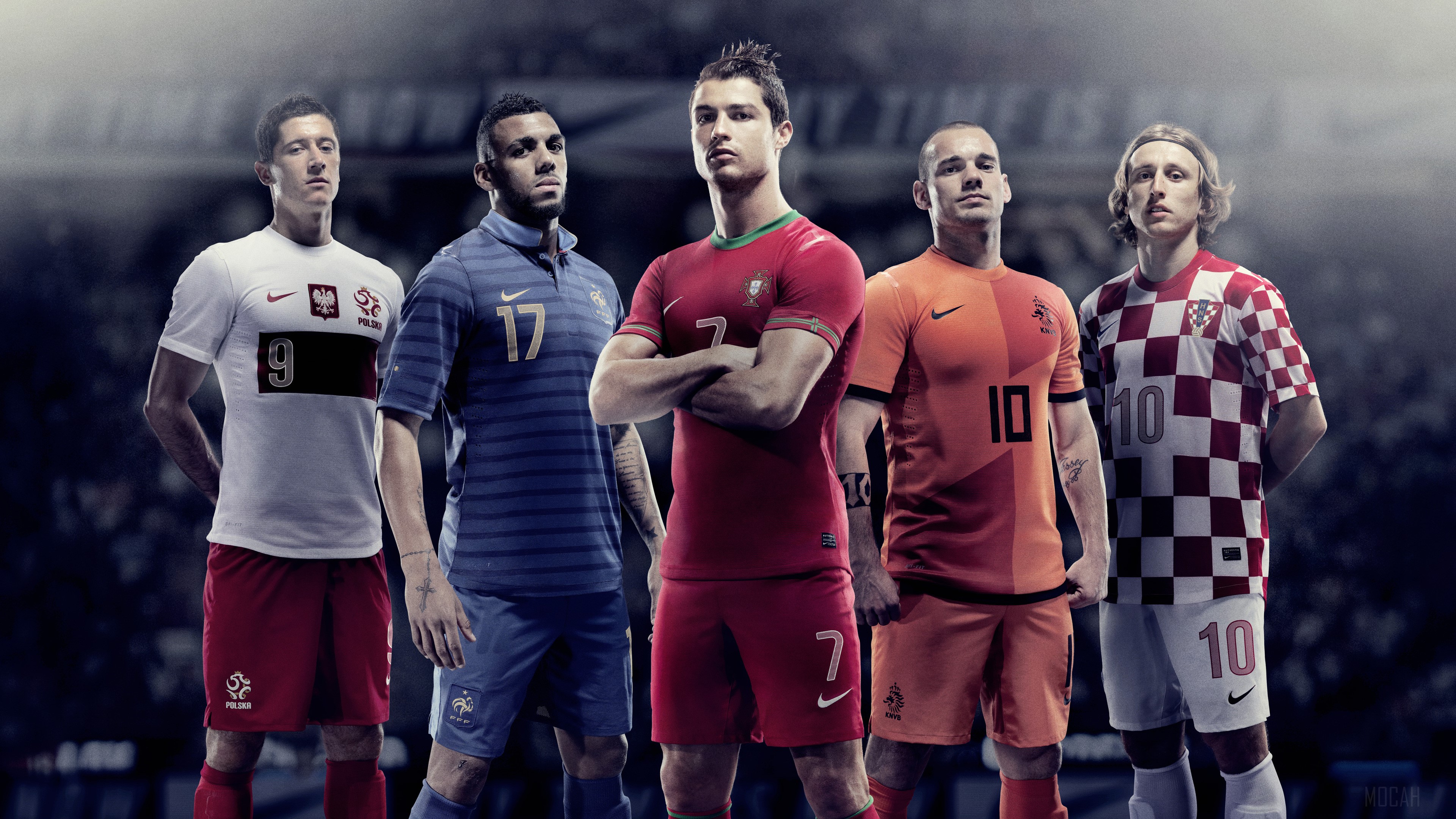 Cristiano Ronaldo and other Nike Football Players 4K HD Wallpaper