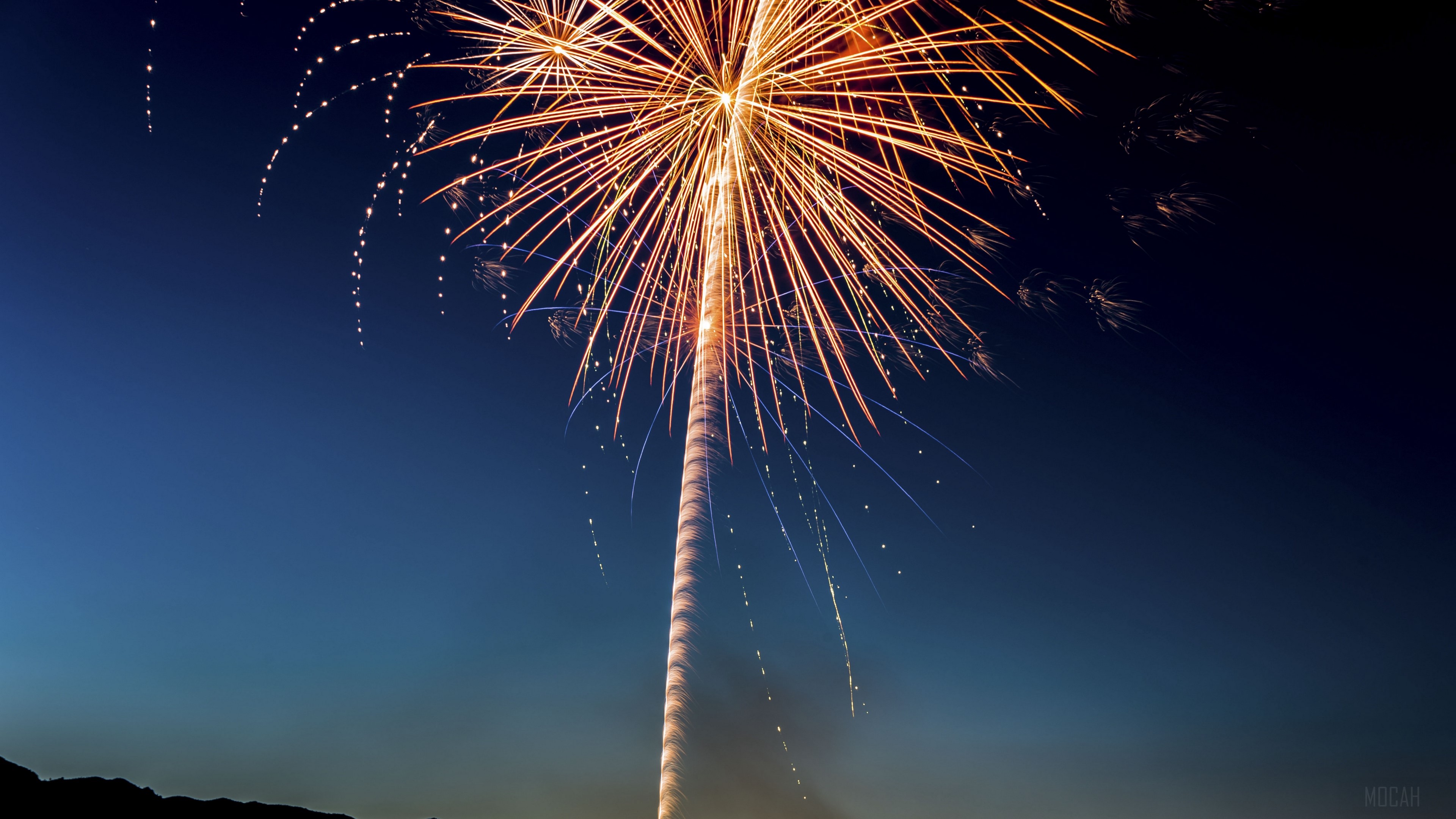 Fireworks Salute Holiday 4K HD Wallpaper