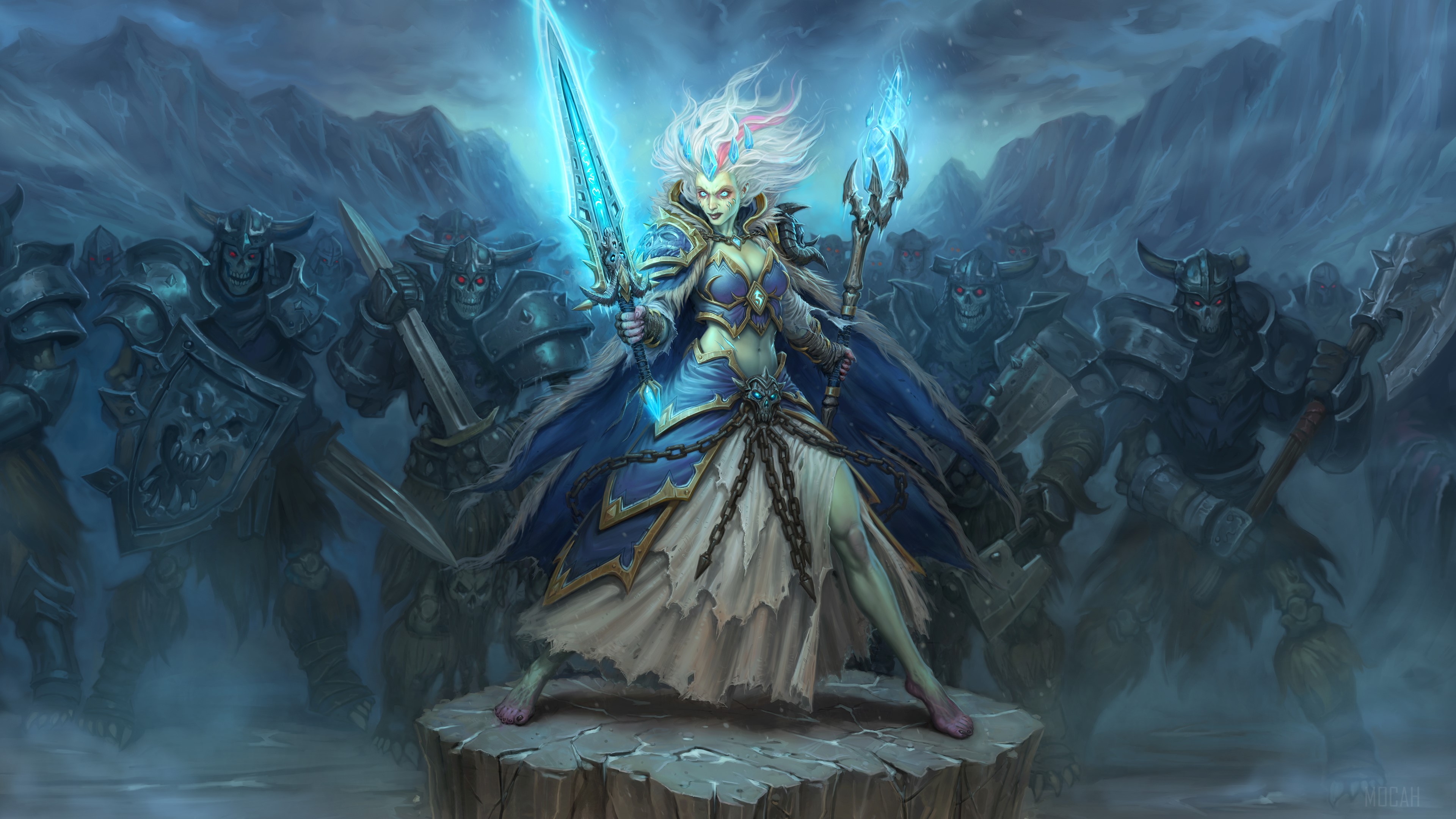 Frost Lich Jaina from Hearthstone 4K HD Wallpaper