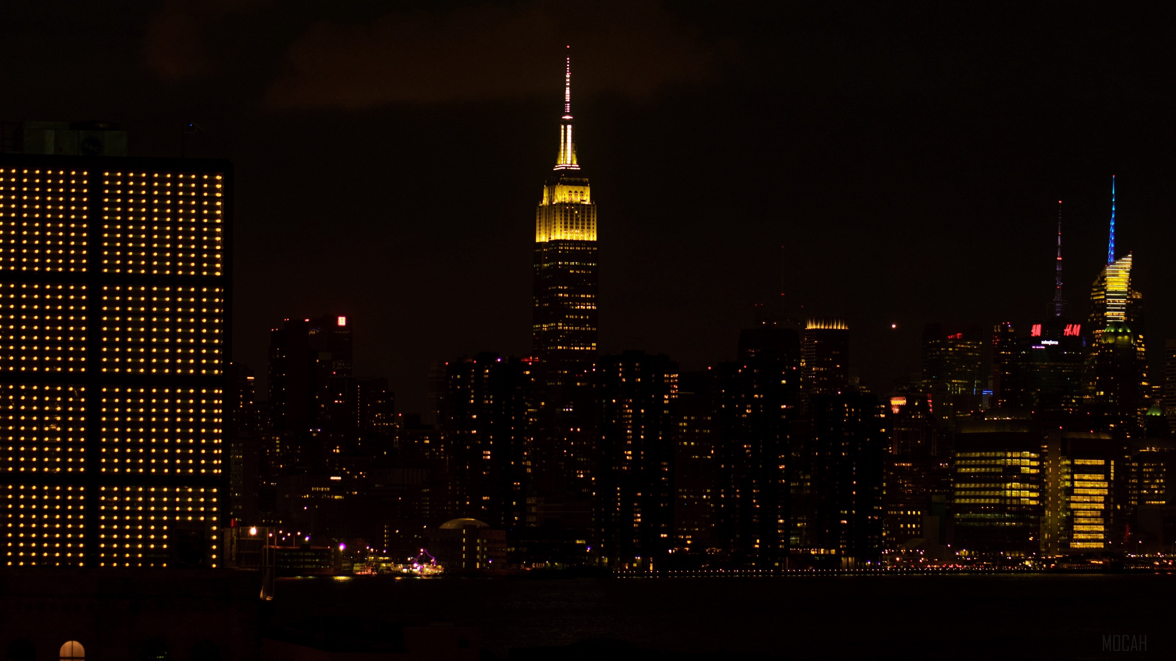 New York City Skyline at Night 4K HD Wallpaper