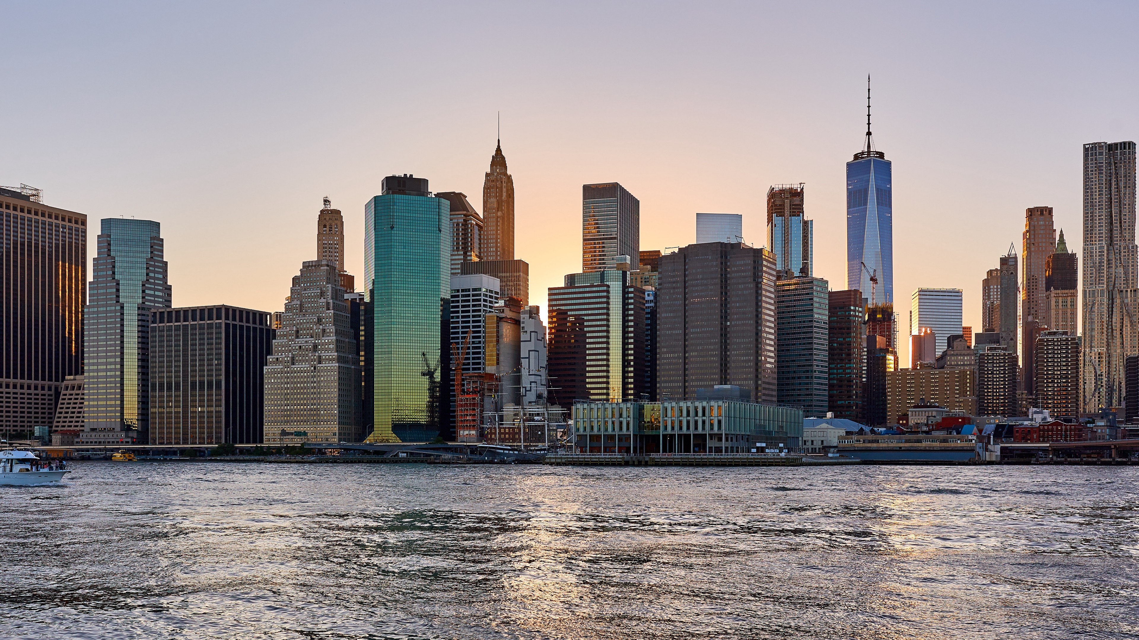 New York City Skyline at Sunset 4K HD Wallpaper