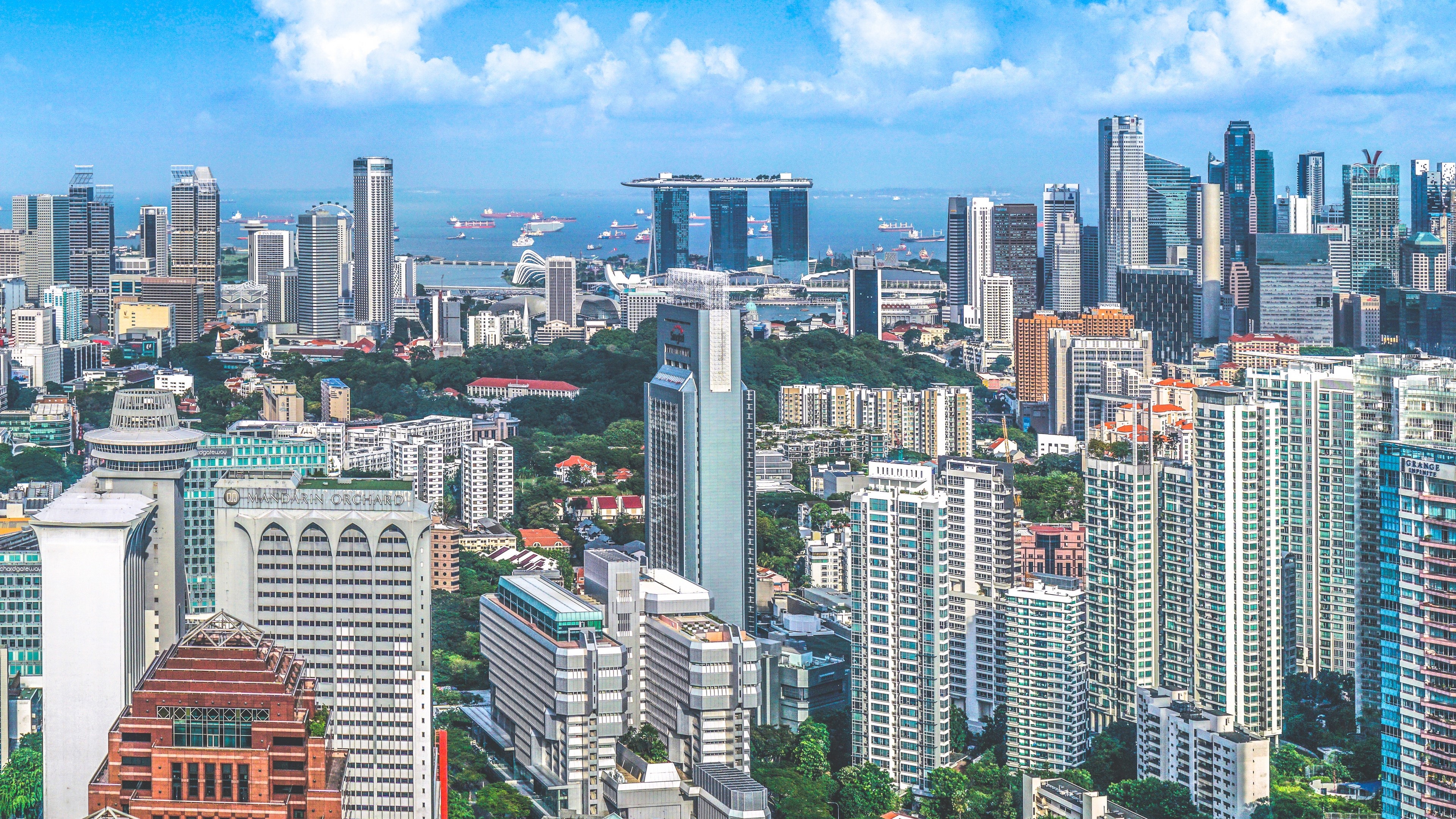 Singapore Skyline with Marina Bay Sands 4K HD Wallpaper