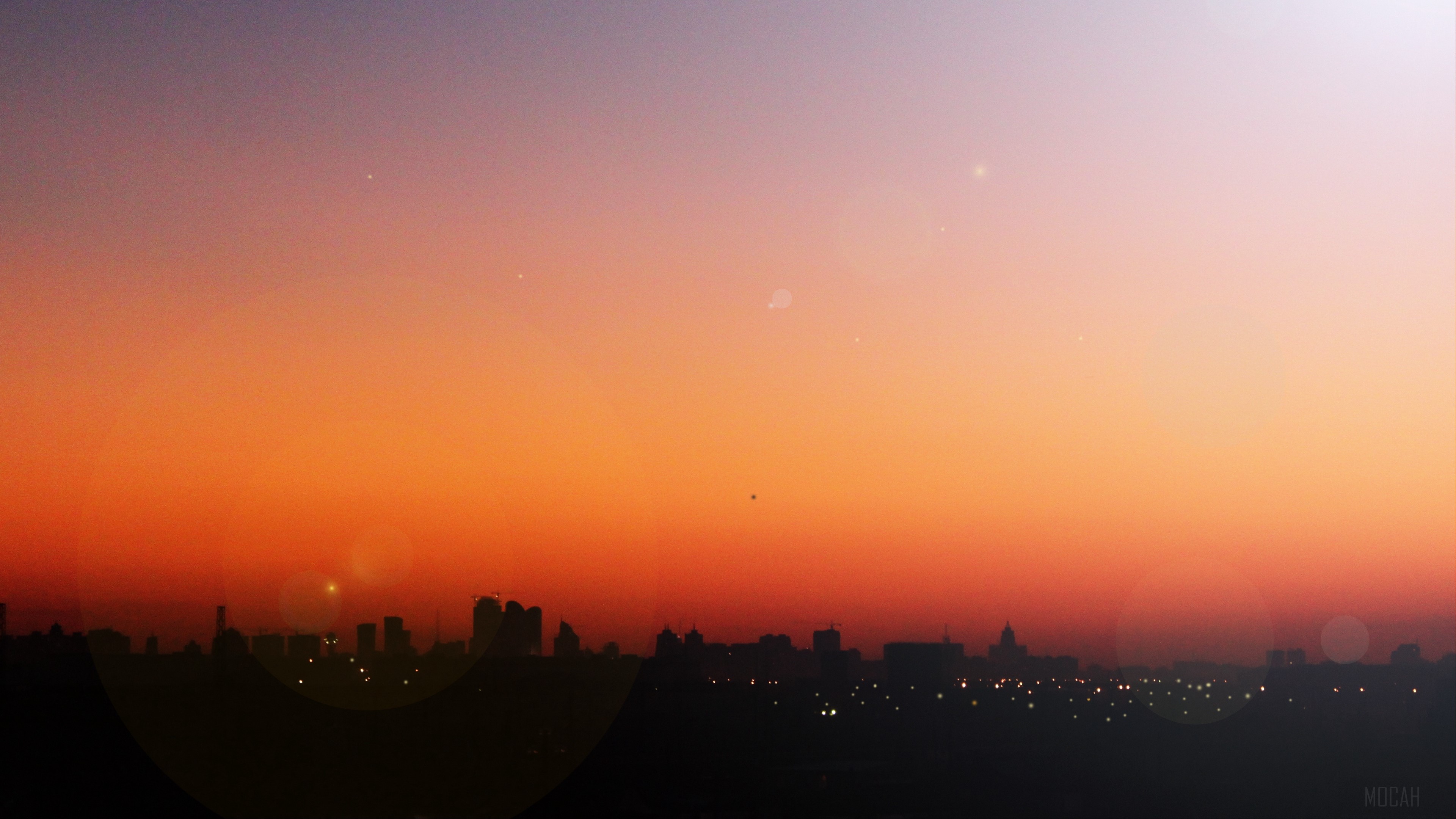 City skyline at sunset in Astana, Kazakhstan 4K HD Wallpaper