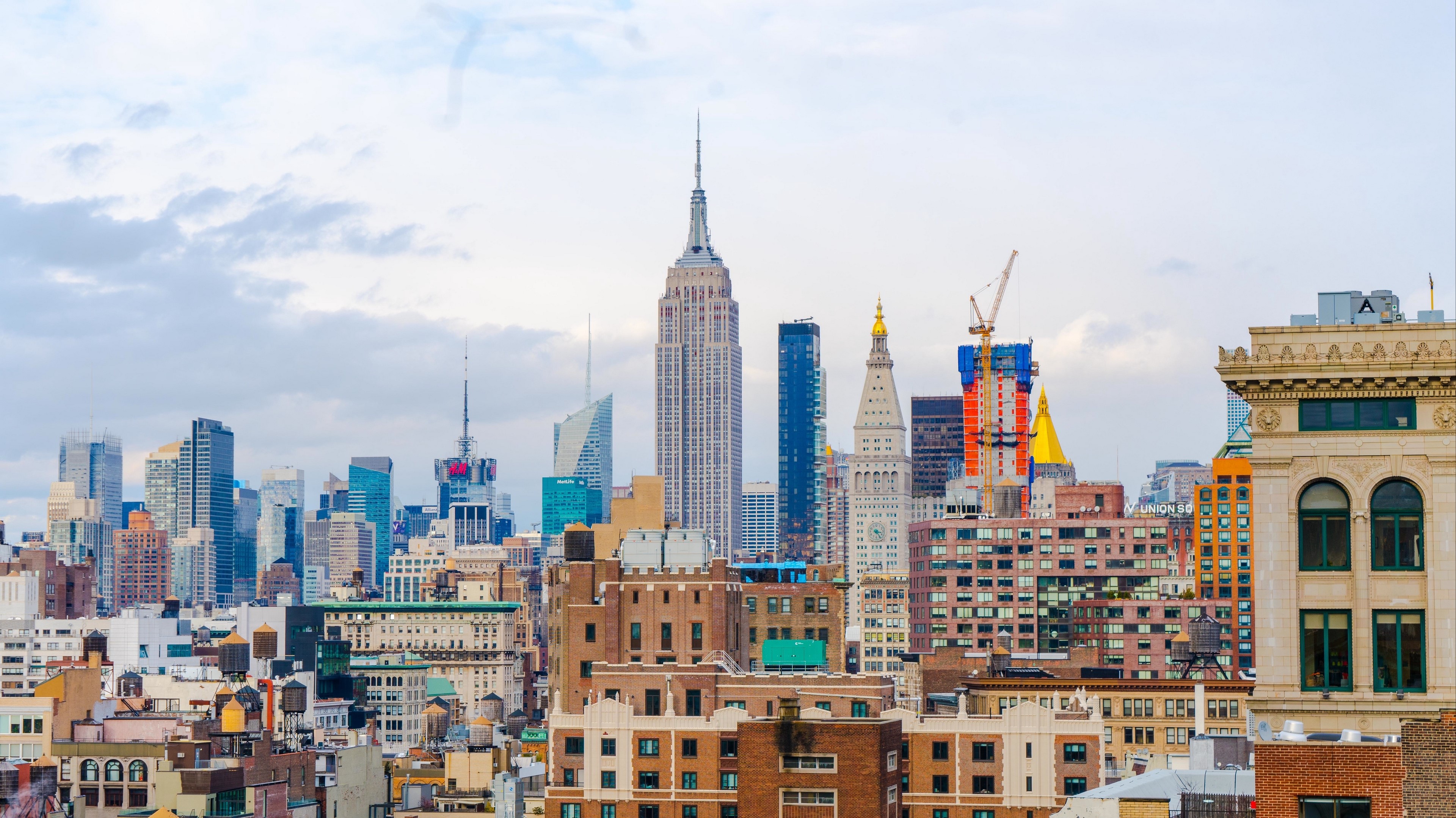 New York City Skyline with Empire State Building 4K HD Wallpaper