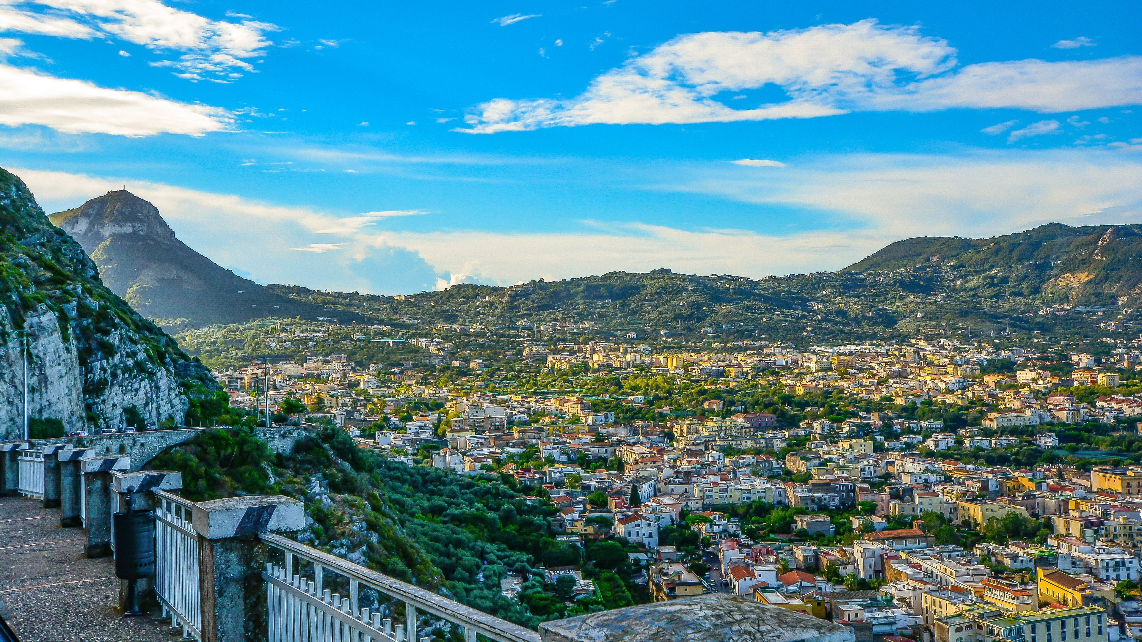 Amalfi, Italy: Mountainous Landscape with Town and Architecture 4K HD Wallpaper