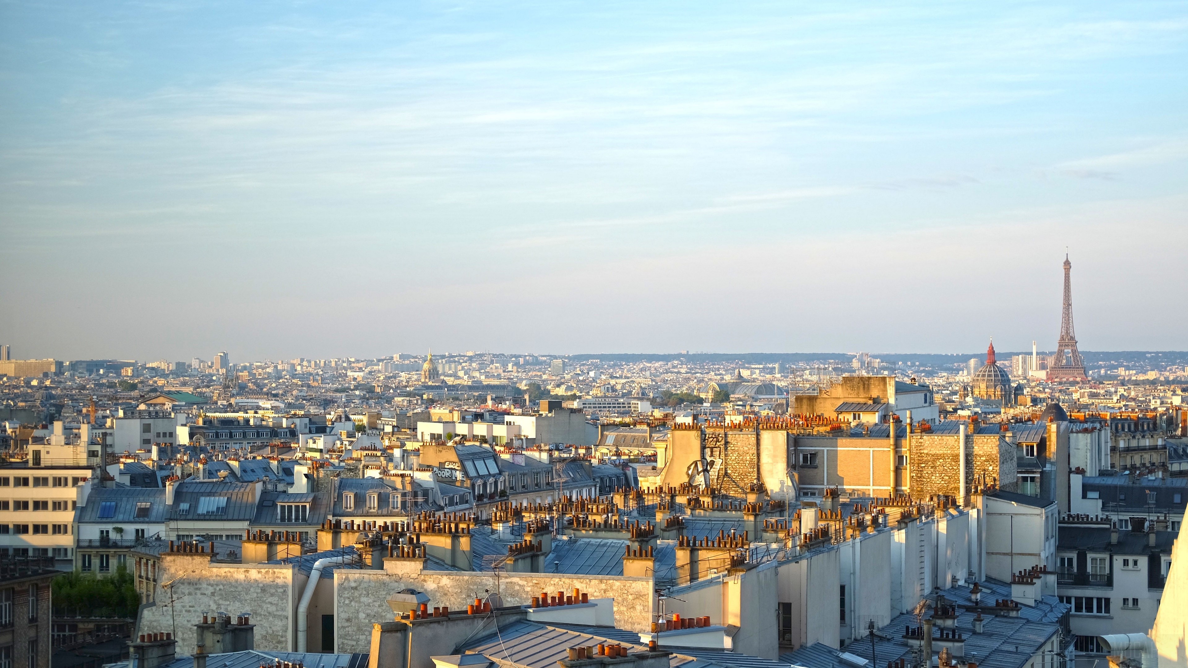 Paris panorama with Eiffel Tower HD Wallpaper