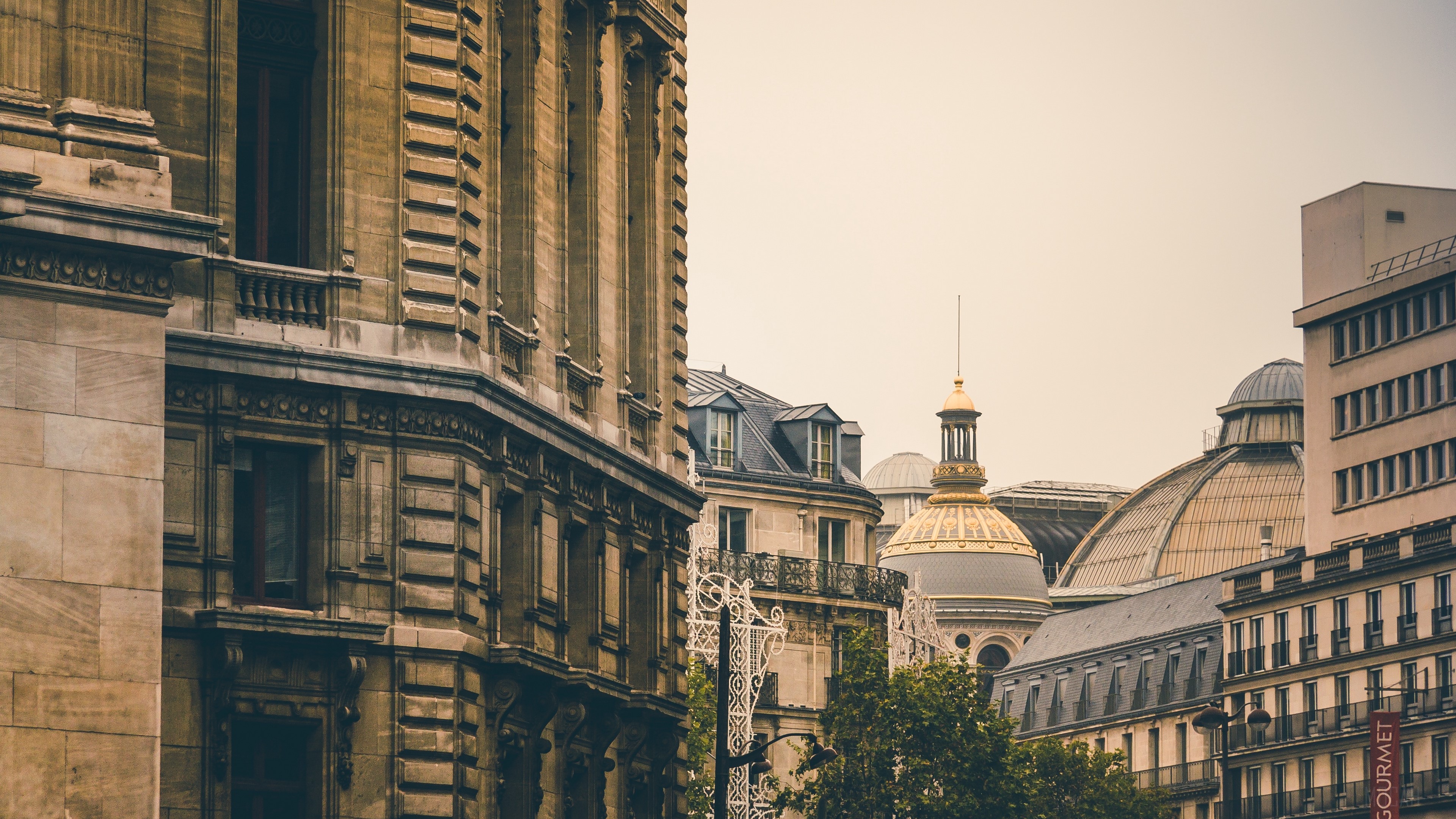 Parisian Architecture with Domes and Buildings 4K HD Wallpaper