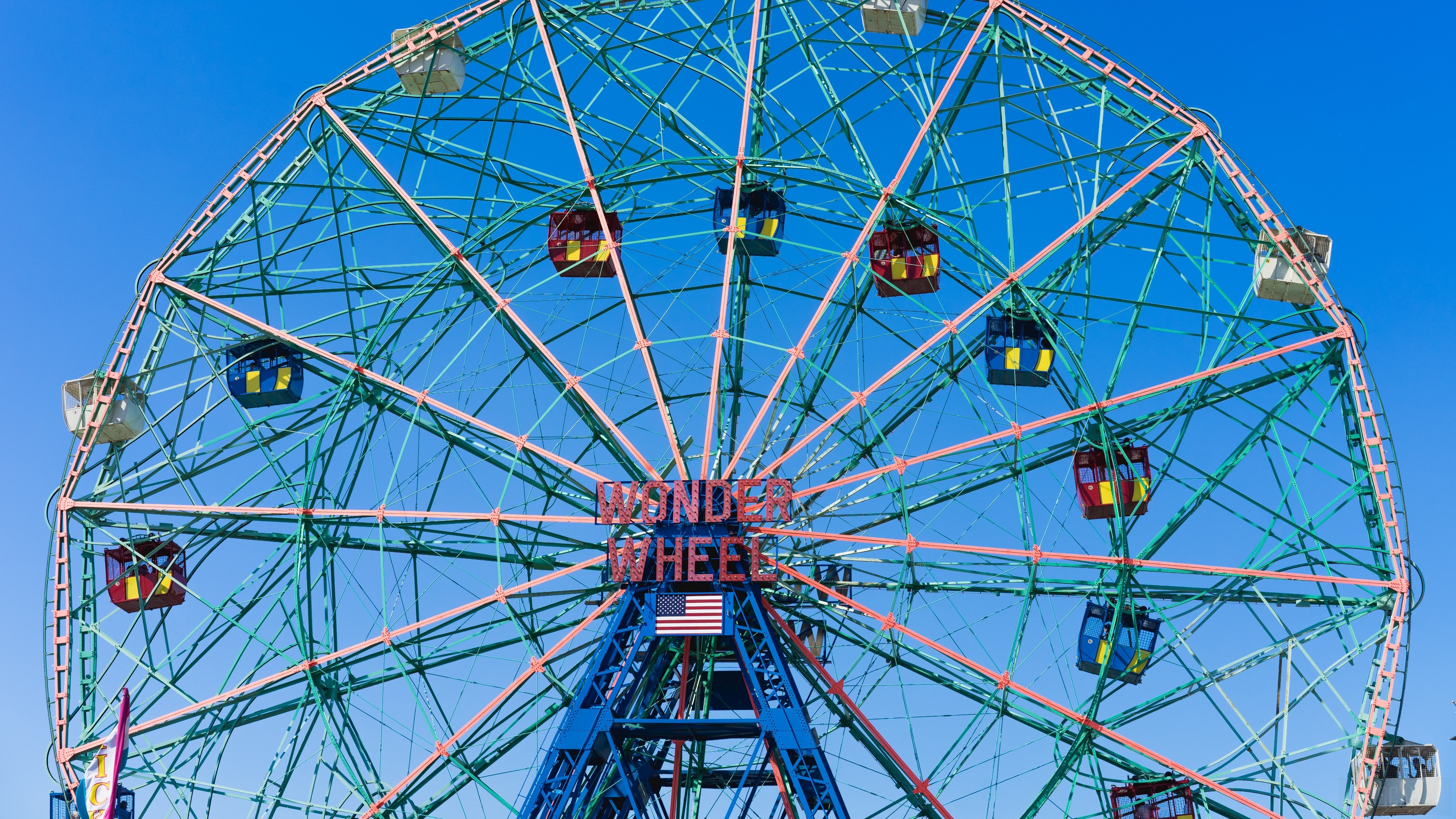 Wonder Wheel Ferris Wheel Attraction HD Wallpaper
