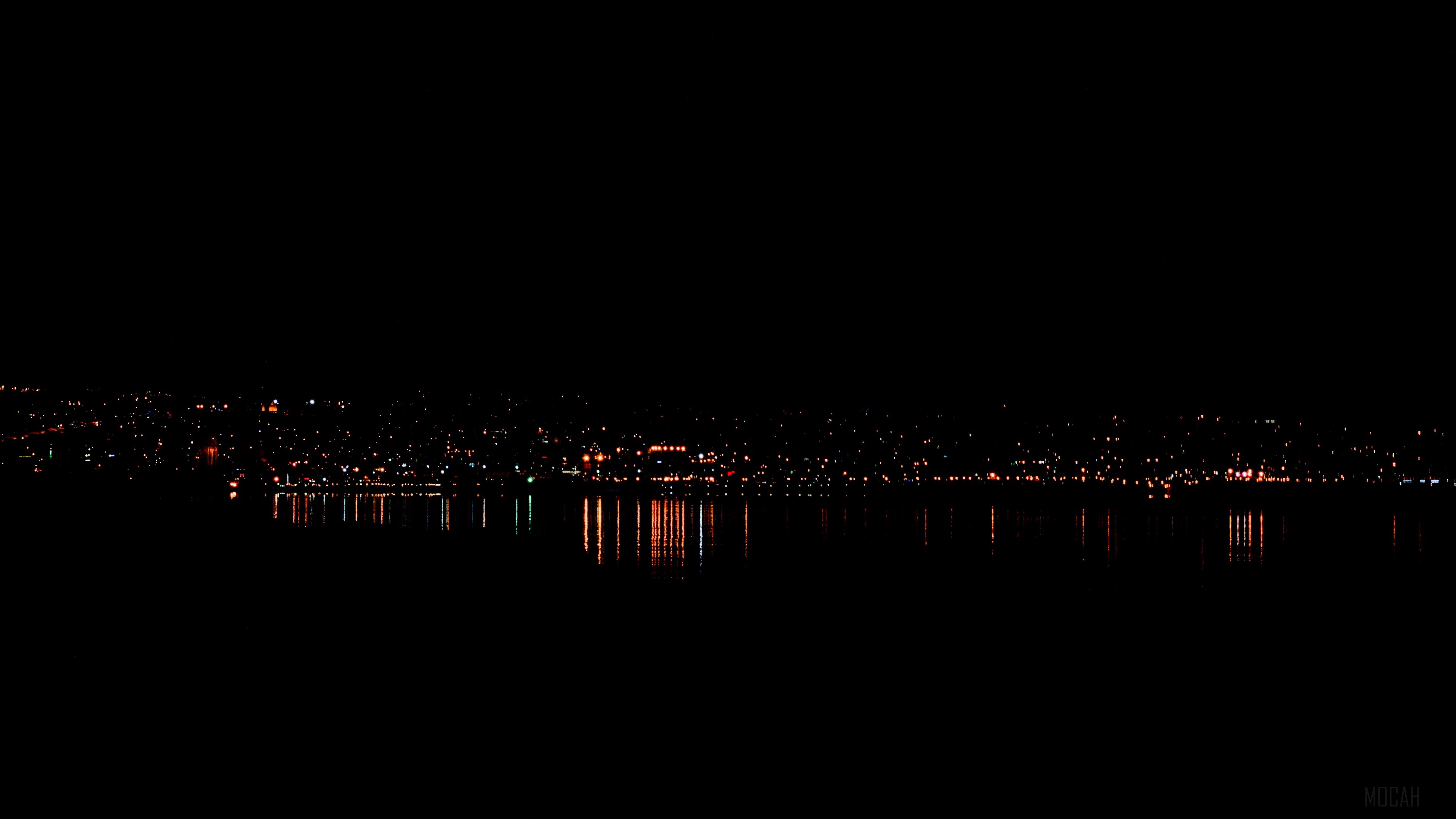 Duluth, Minnesota city lights at night panorama 4K HD Wallpaper