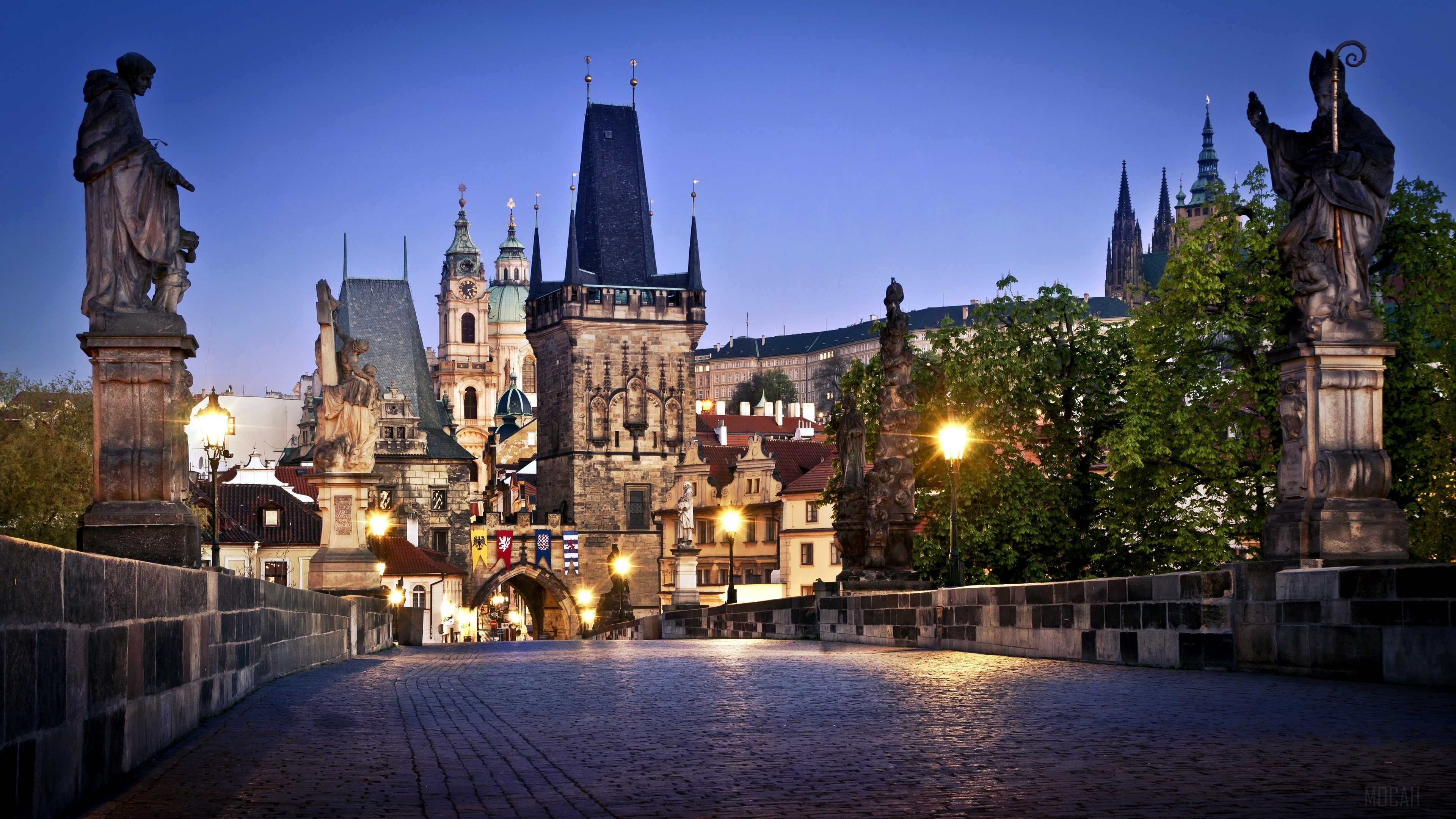 Charles Bridge, Prague, Czech Republic 4K HD Wallpaper