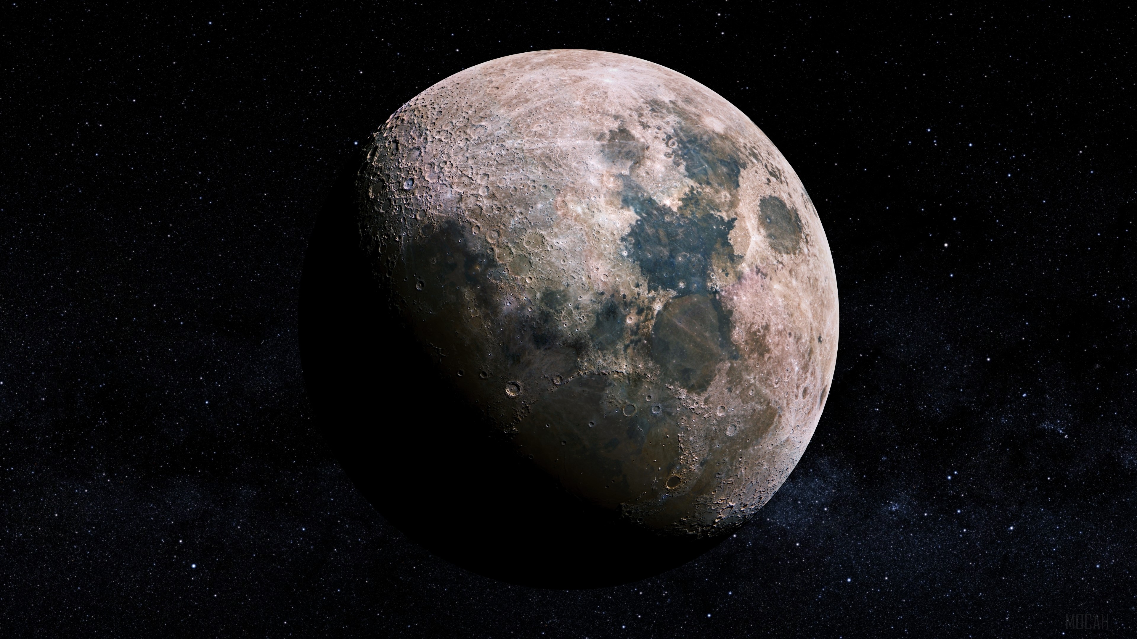 The Moon in 4K HD Wallpaper