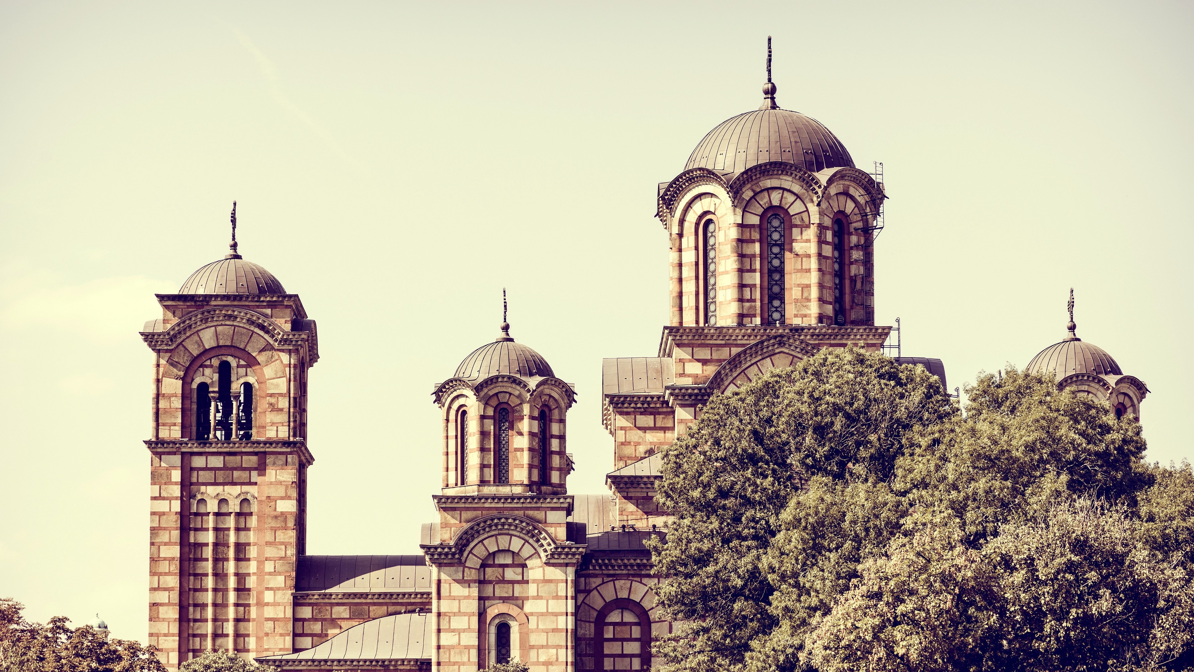 Church architecture in Serbia 4K HD Wallpaper