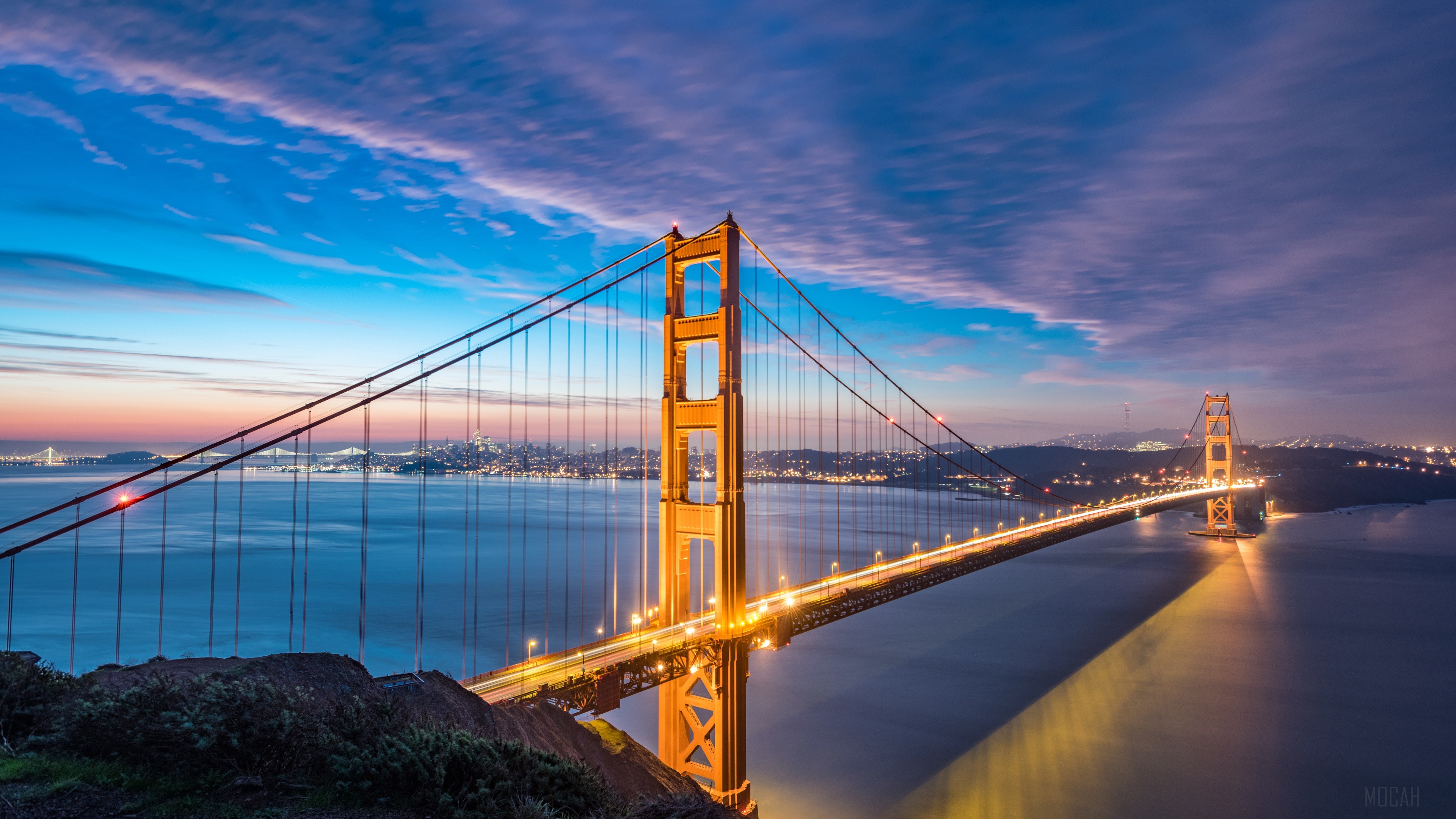 Golden Gate Bridge at Dusk 4K HD Wallpaper