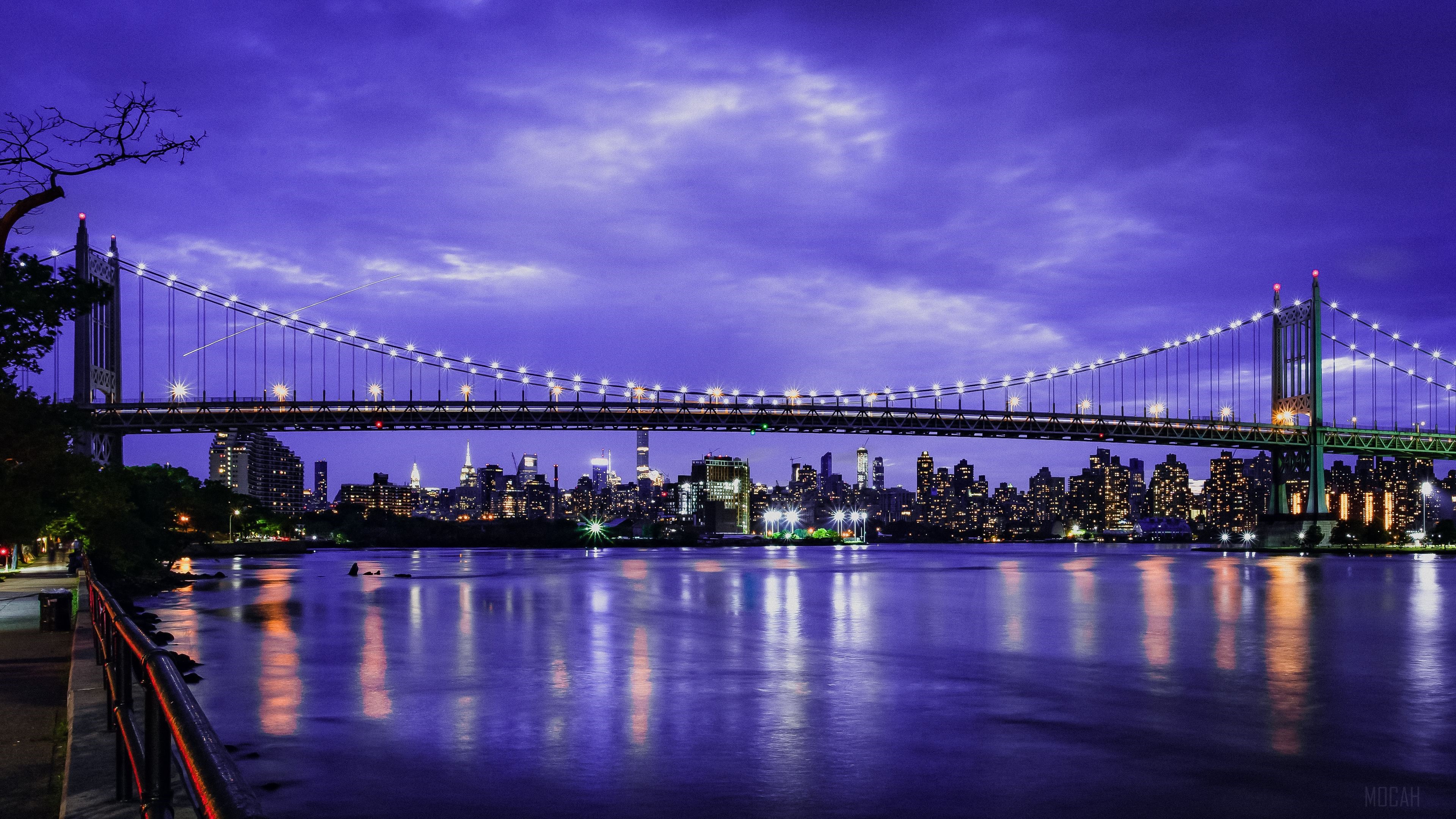 Triboro Bridge NYC Skyline 4K HD Wallpaper