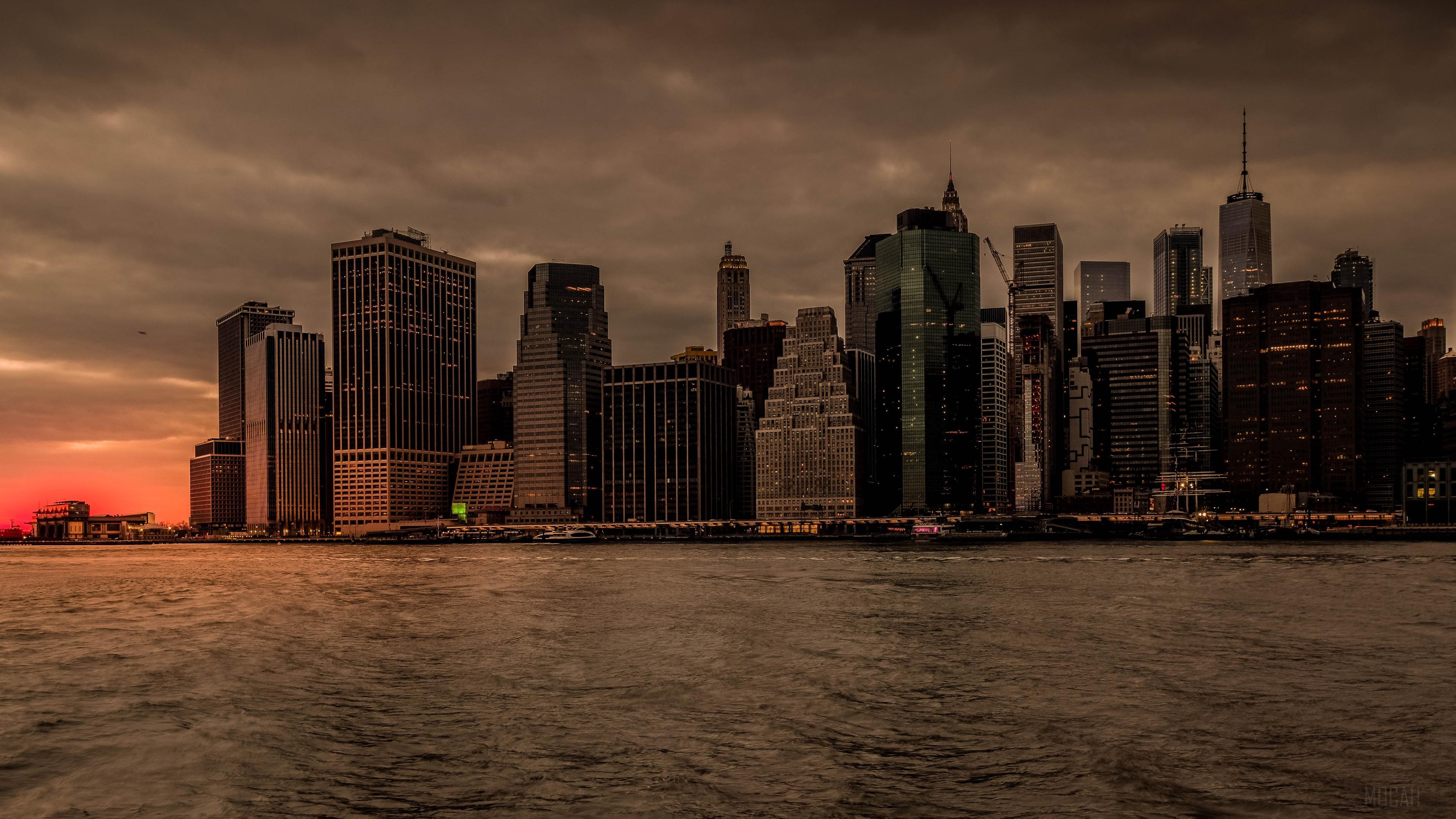 New York City Skyscrapers at Dusk 4K HD Wallpaper