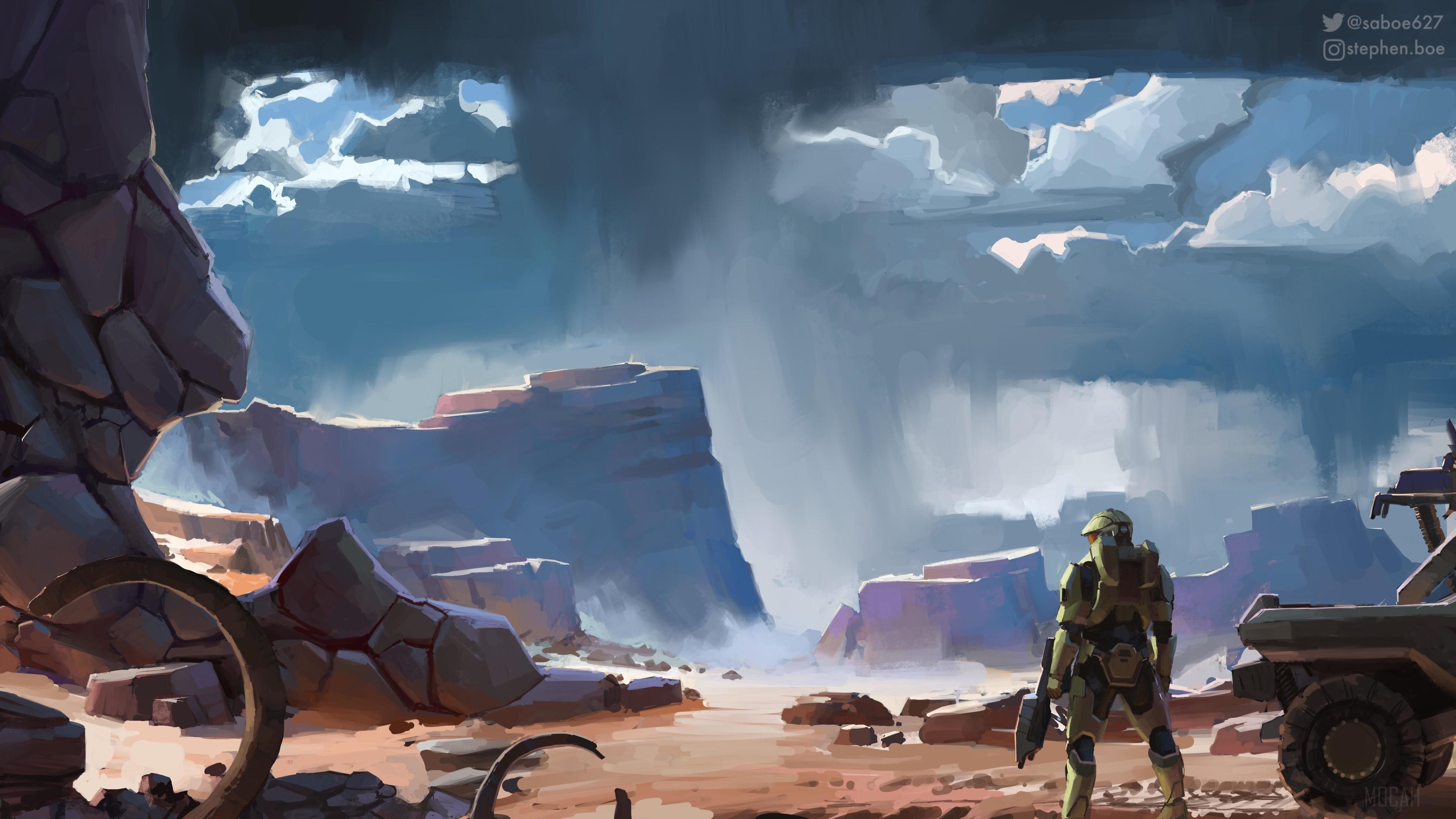 Master Chief from Halo Infinite Digital Art 4K HD Wallpaper