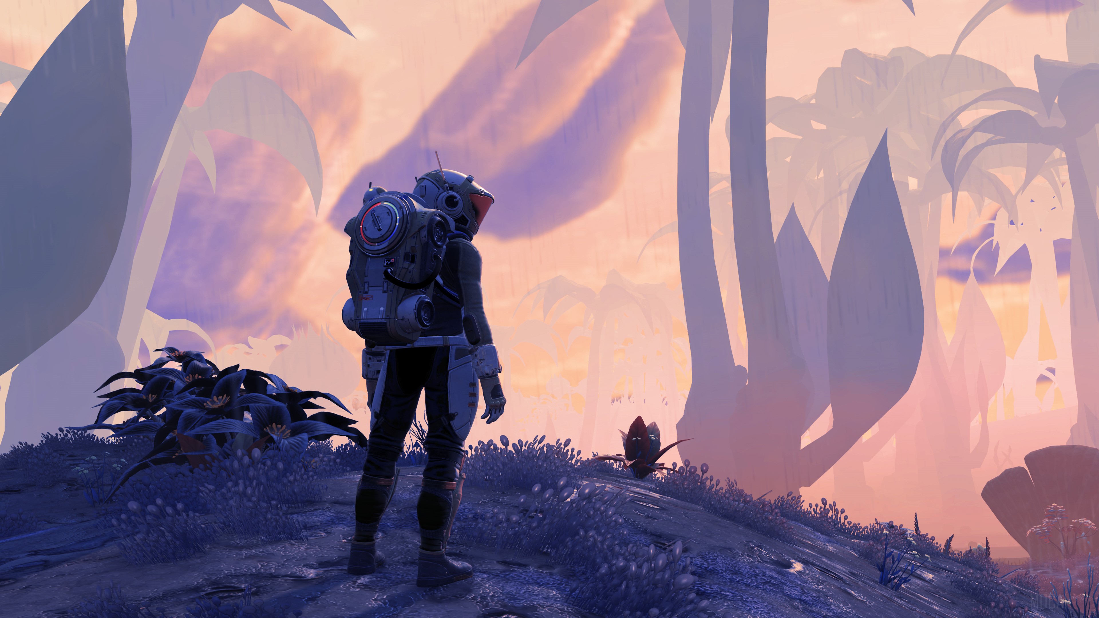 4K No Man's Sky Astronaut on Alien Planet HD Wallpaper