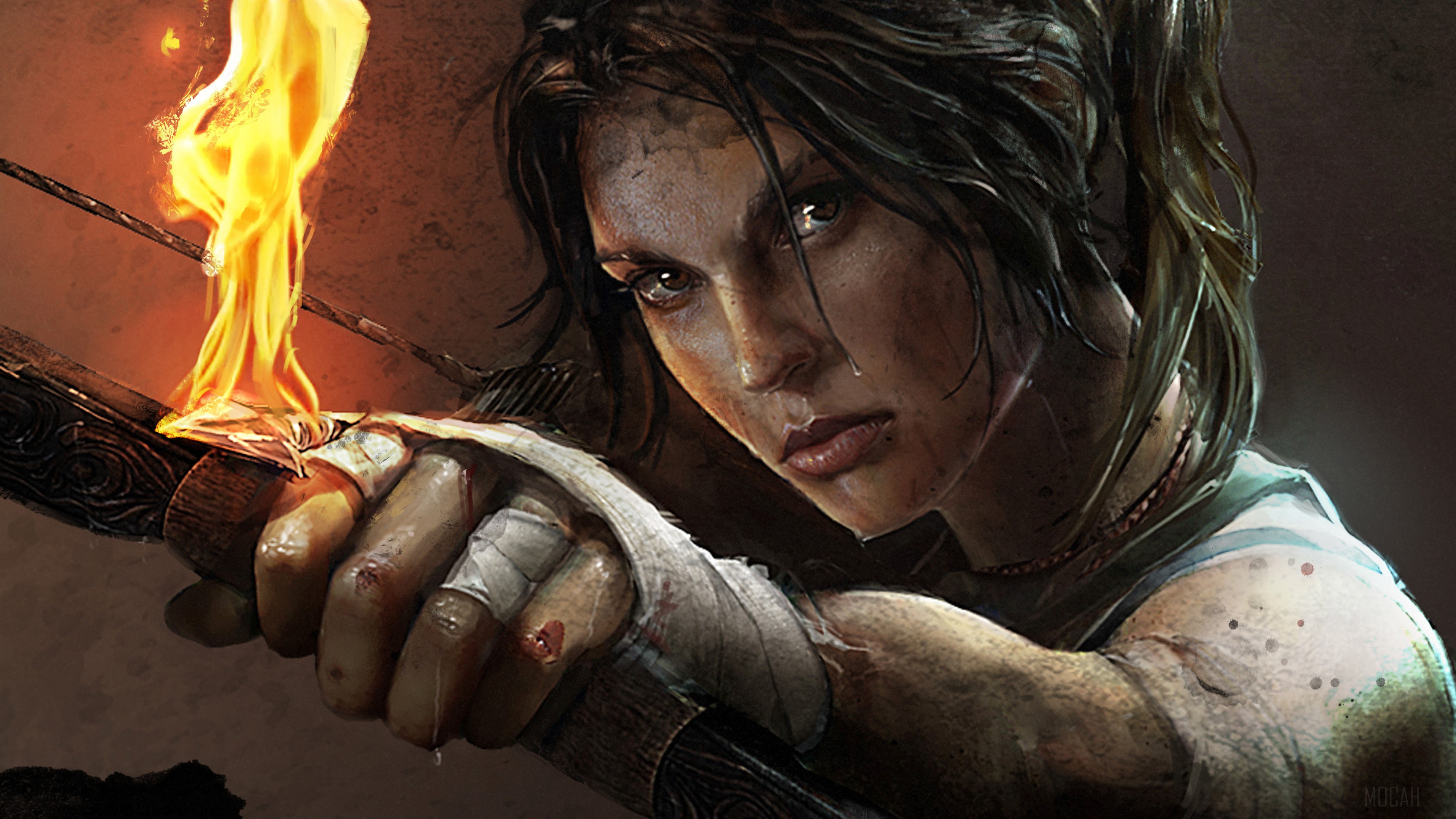 Lara Croft from Tomb Raider Artwork 4K HD Wallpaper