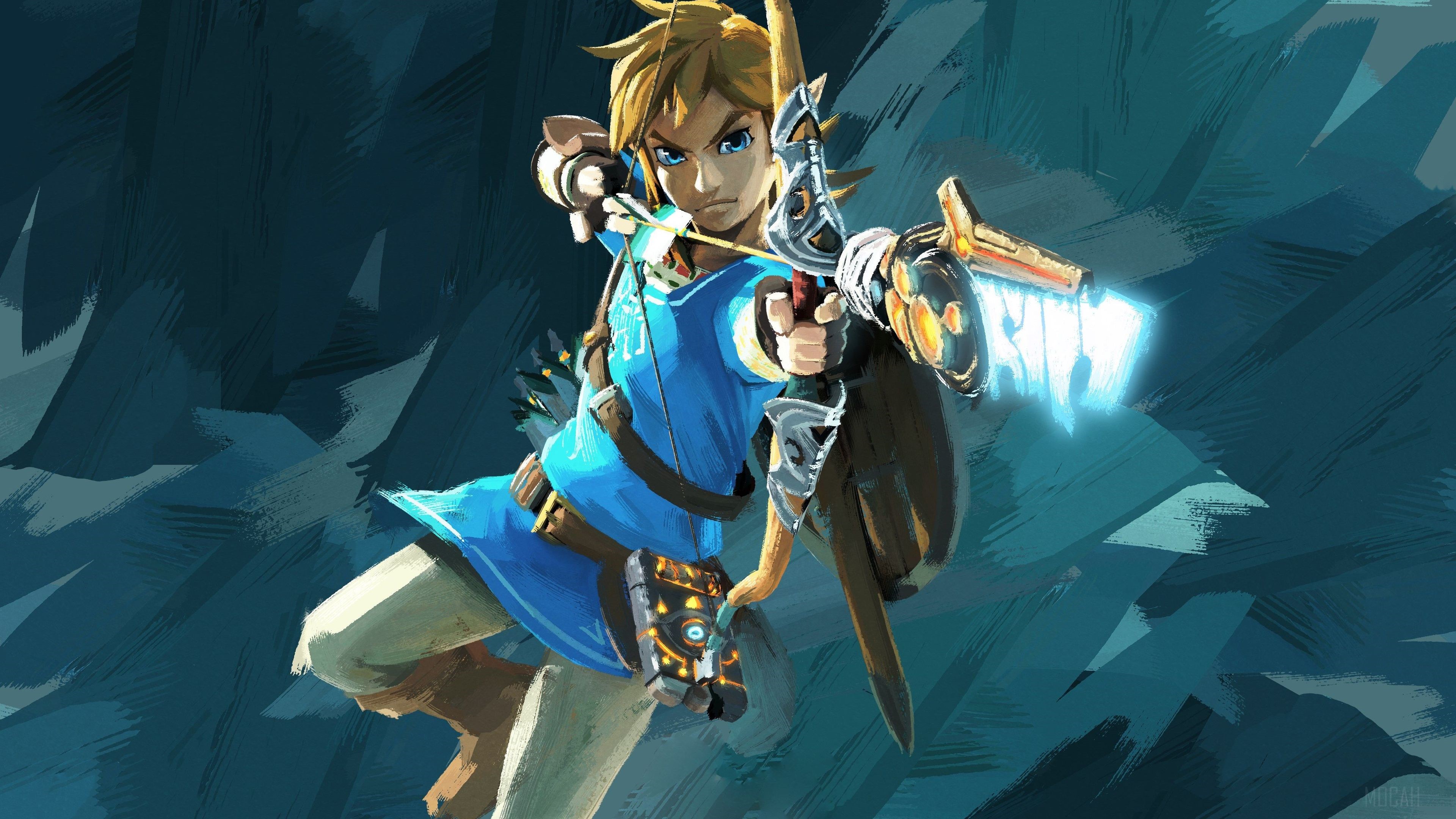 Link from The Legend of Zelda aiming a bow HD Wallpaper