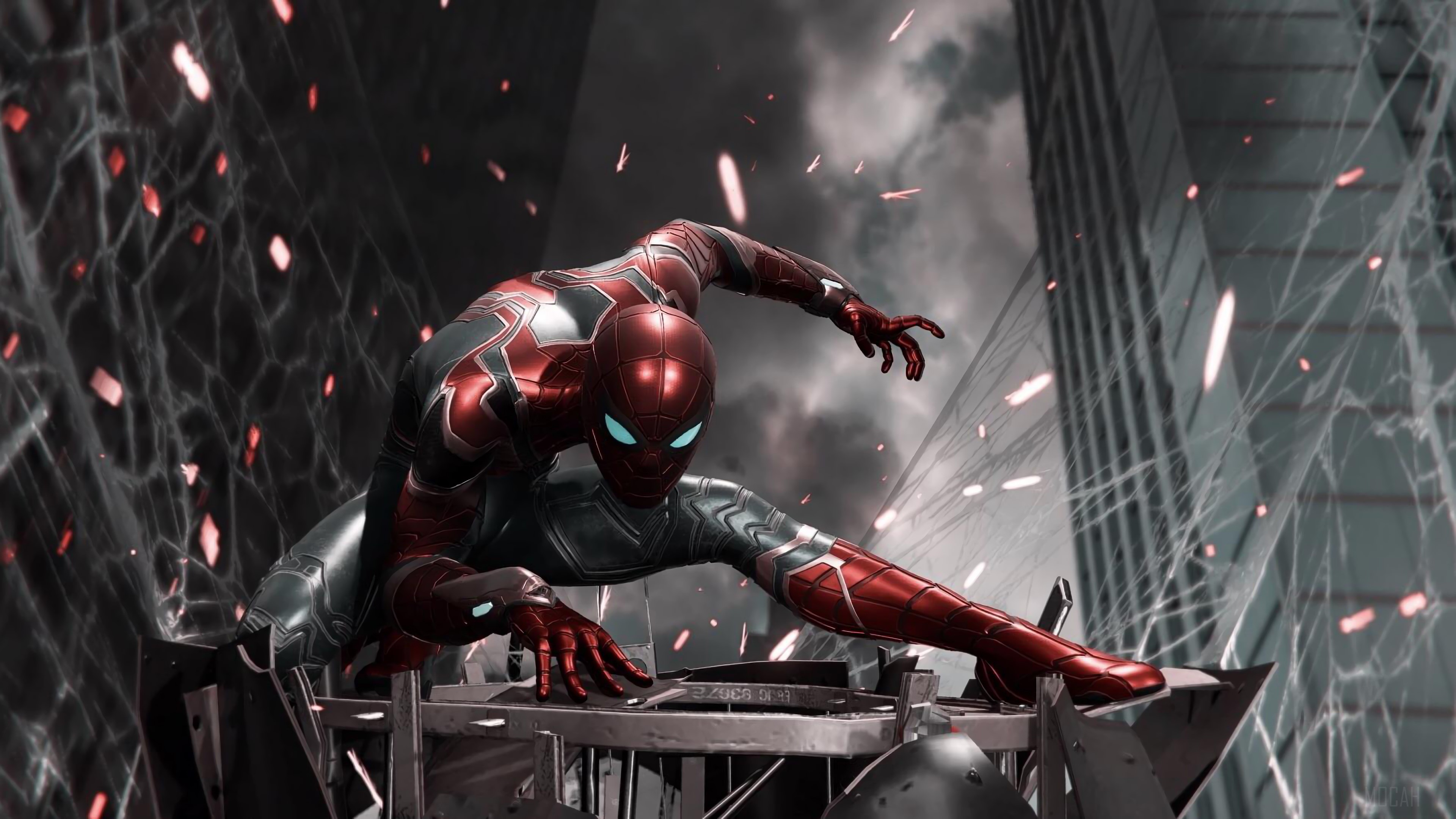 Spider-Man in Iron Spider Suit from PS4 4K HD Wallpaper