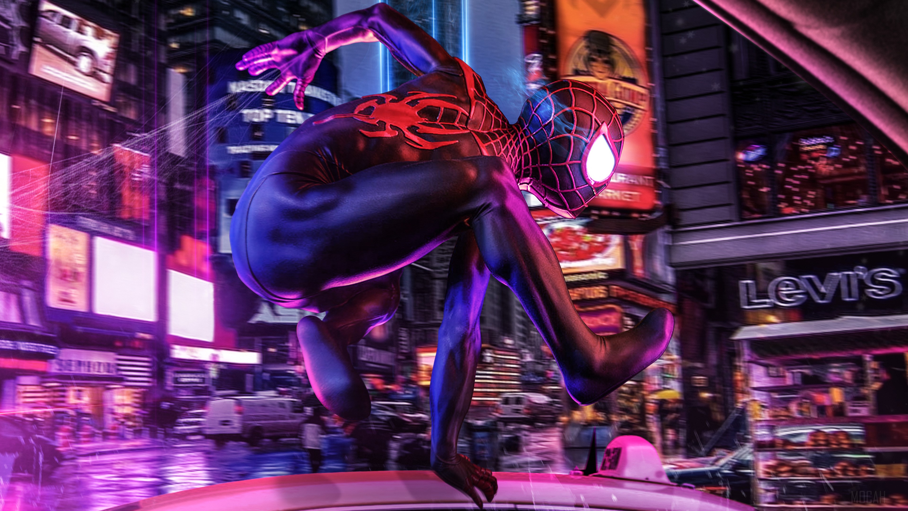 Spider-Man from Spider-Man: Into the Spider-Verse 4K Art HD Wallpaper