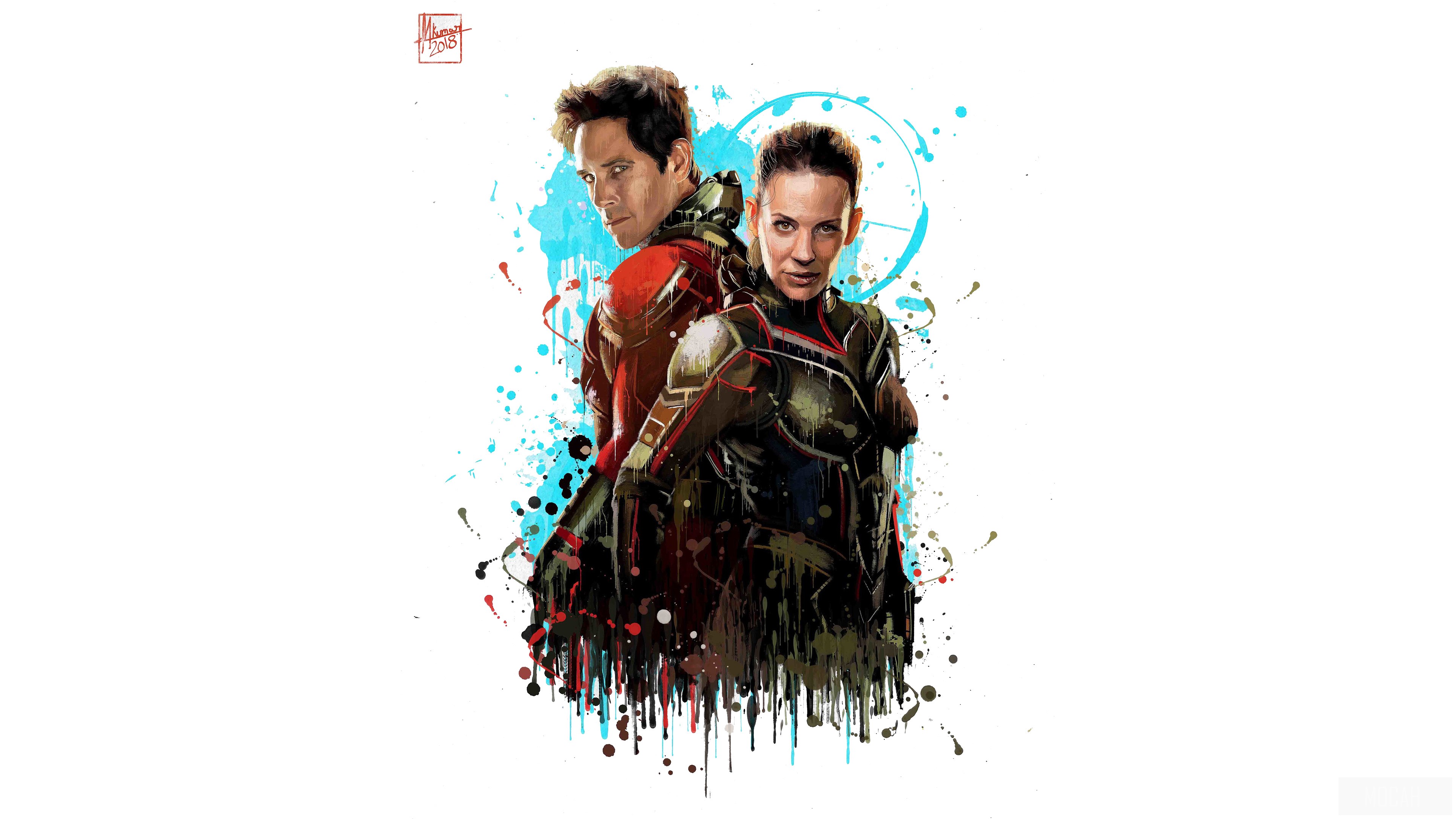 Ant-Man and The Wasp Splash Art 4K HD Wallpaper