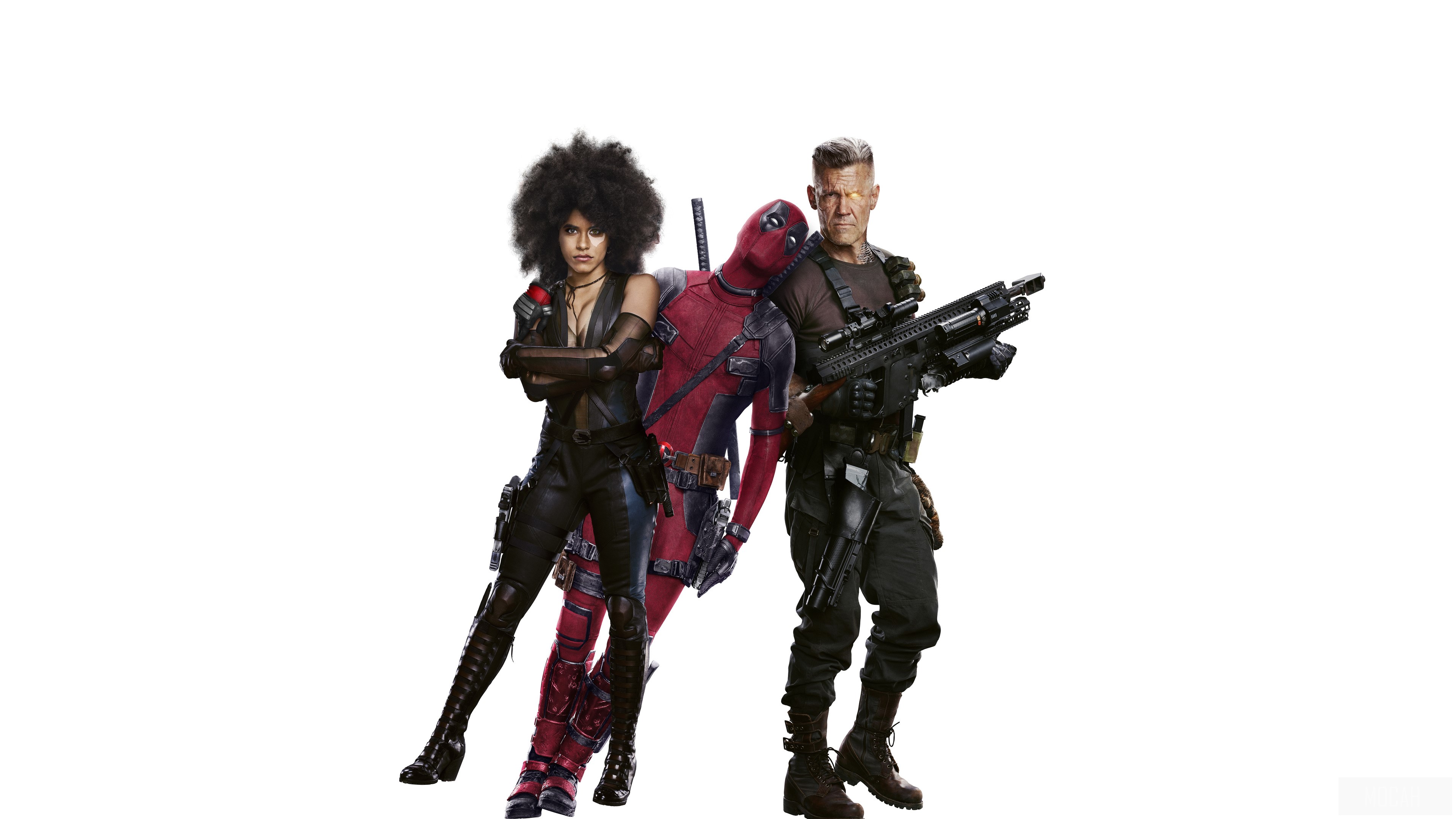 Domino, Deadpool, and Cable from Deadpool 2 4K HD Wallpaper