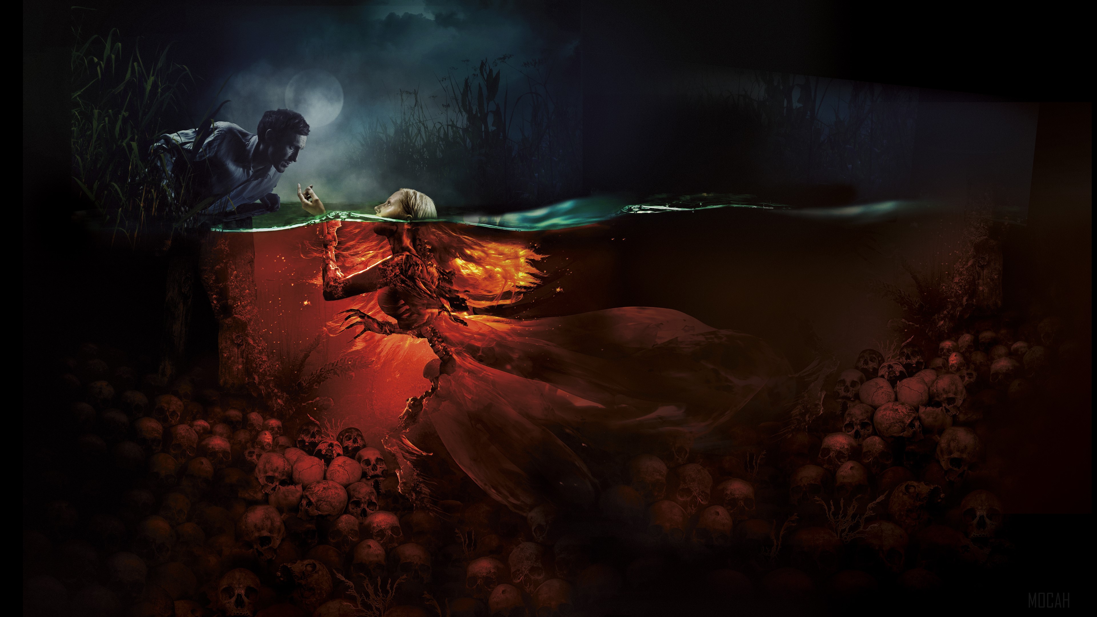 The Mermaid Lake Of The Dead HD Wallpaper