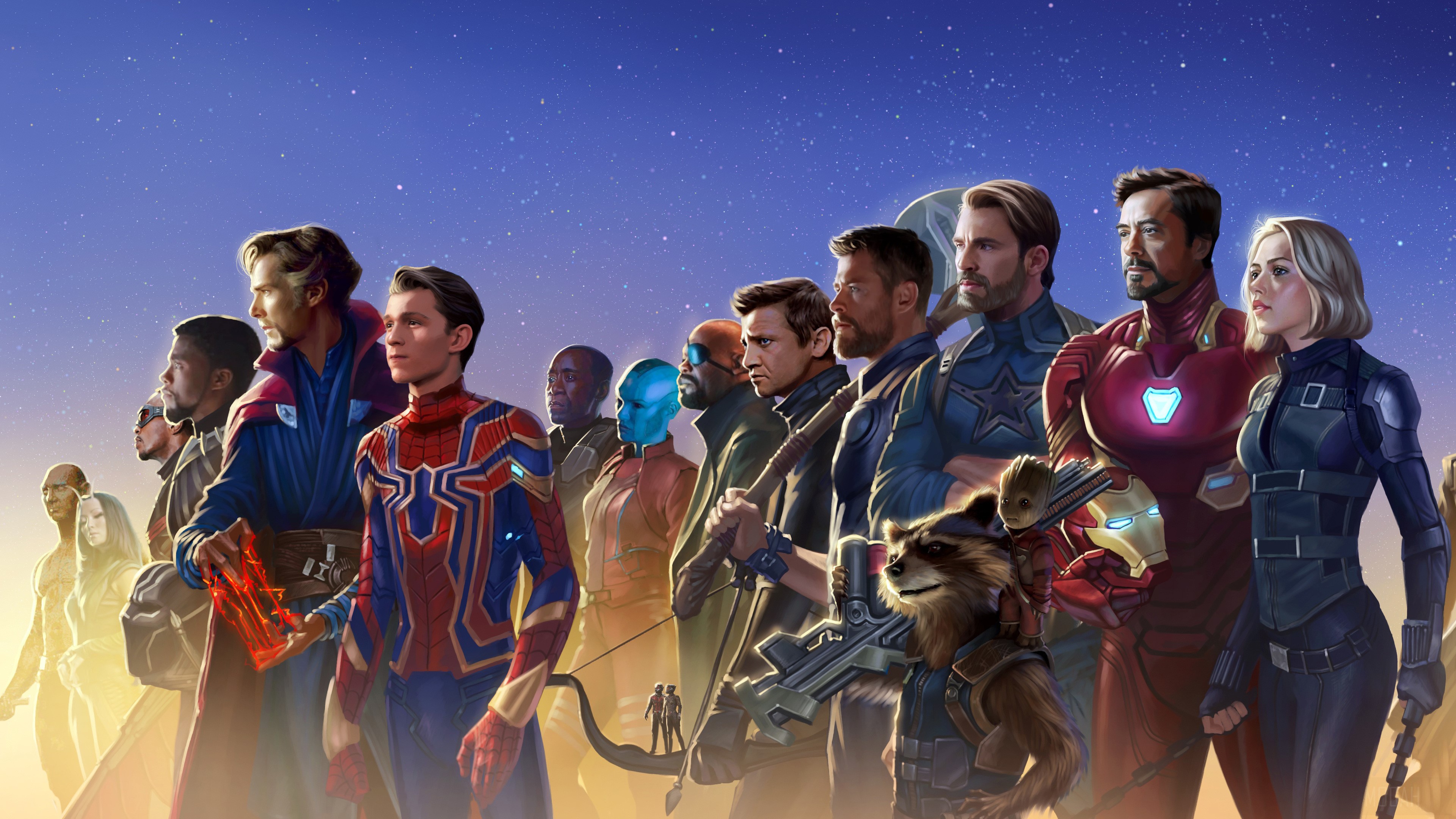 Avengers from Avengers Infinity War Artwork 4K HD Wallpaper