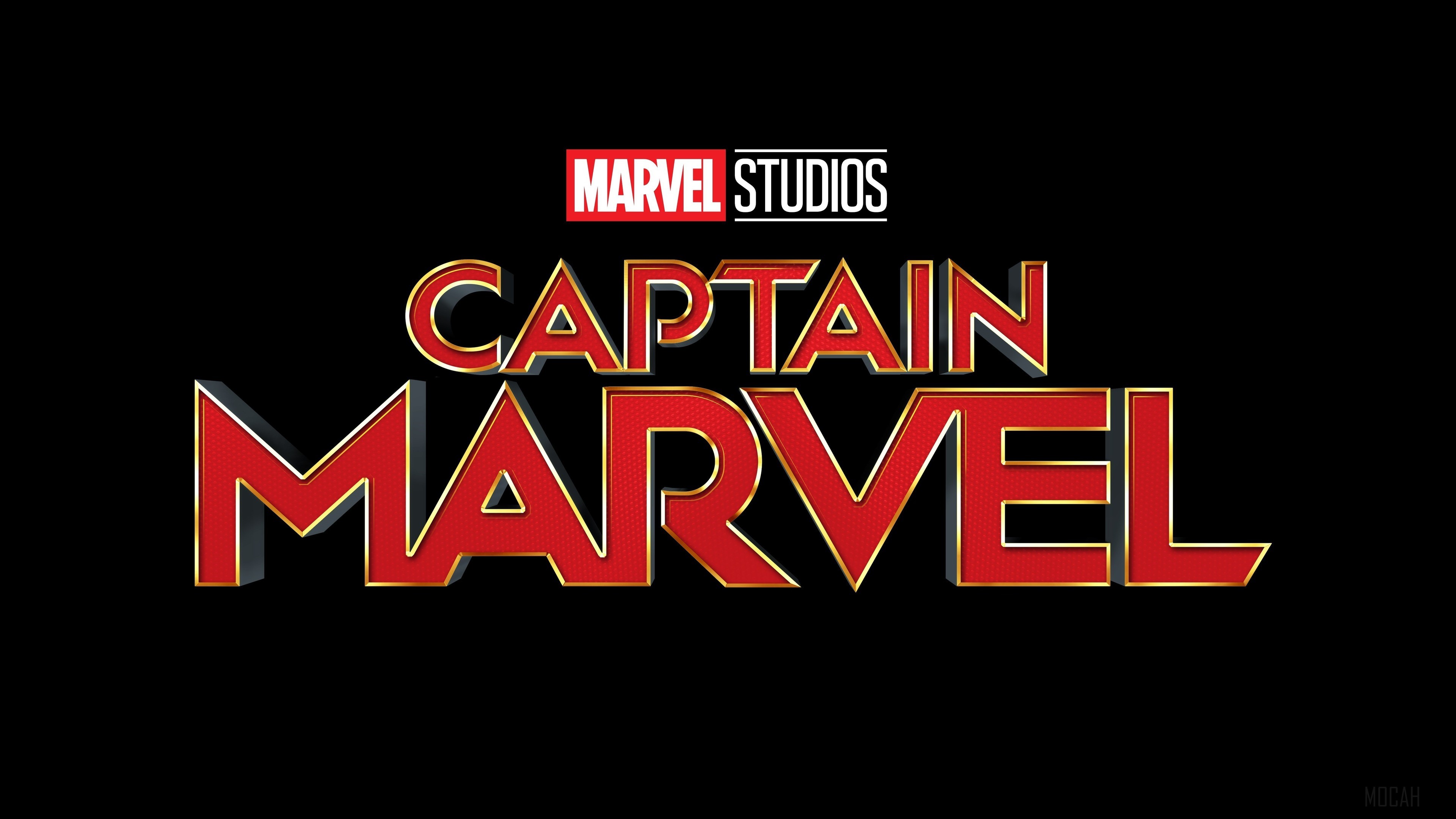 Captain Marvel 4K Logo HD Wallpaper