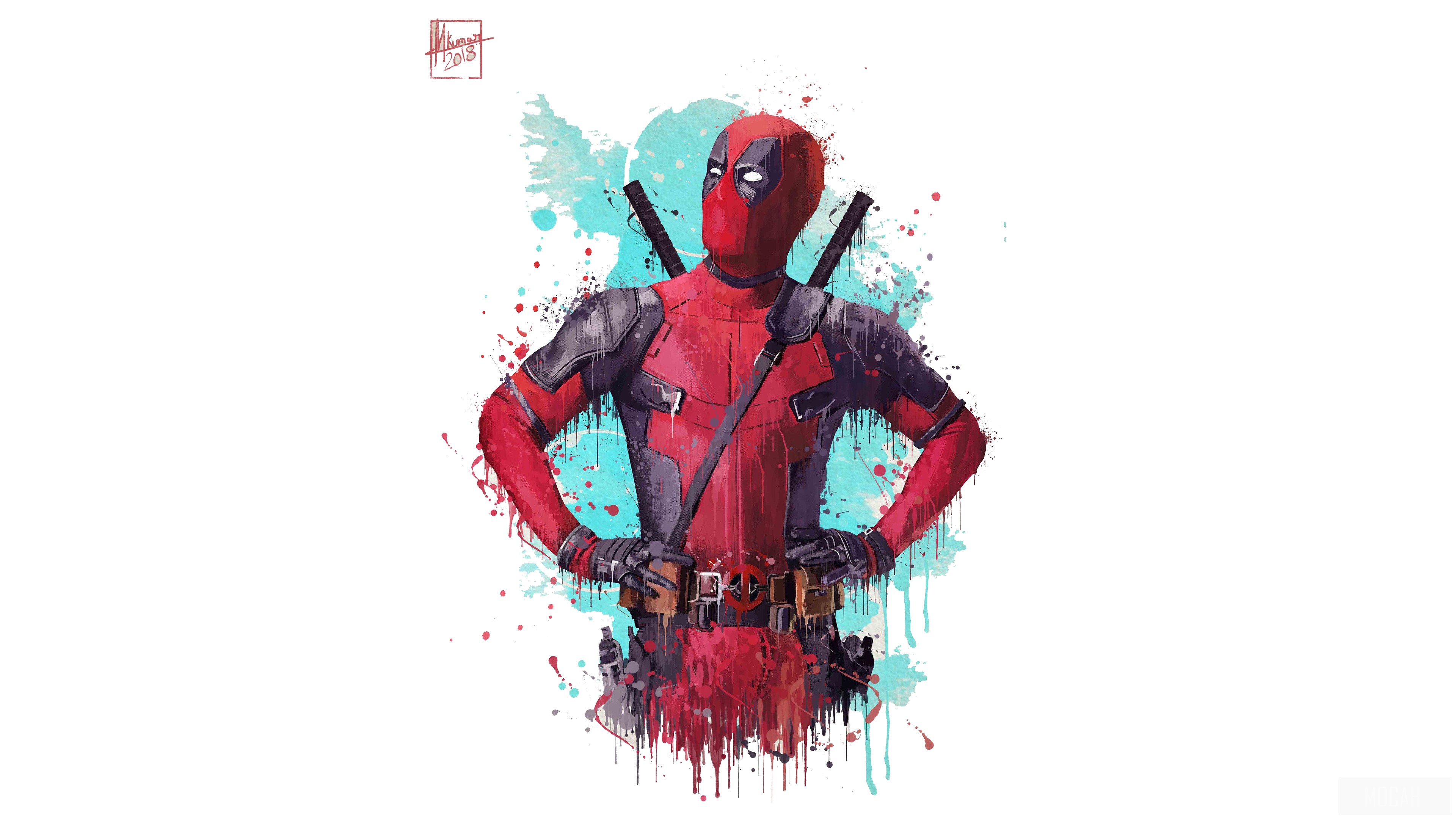 Deadpool from Marvel 2018 Movie Artwork 4K HD Wallpaper