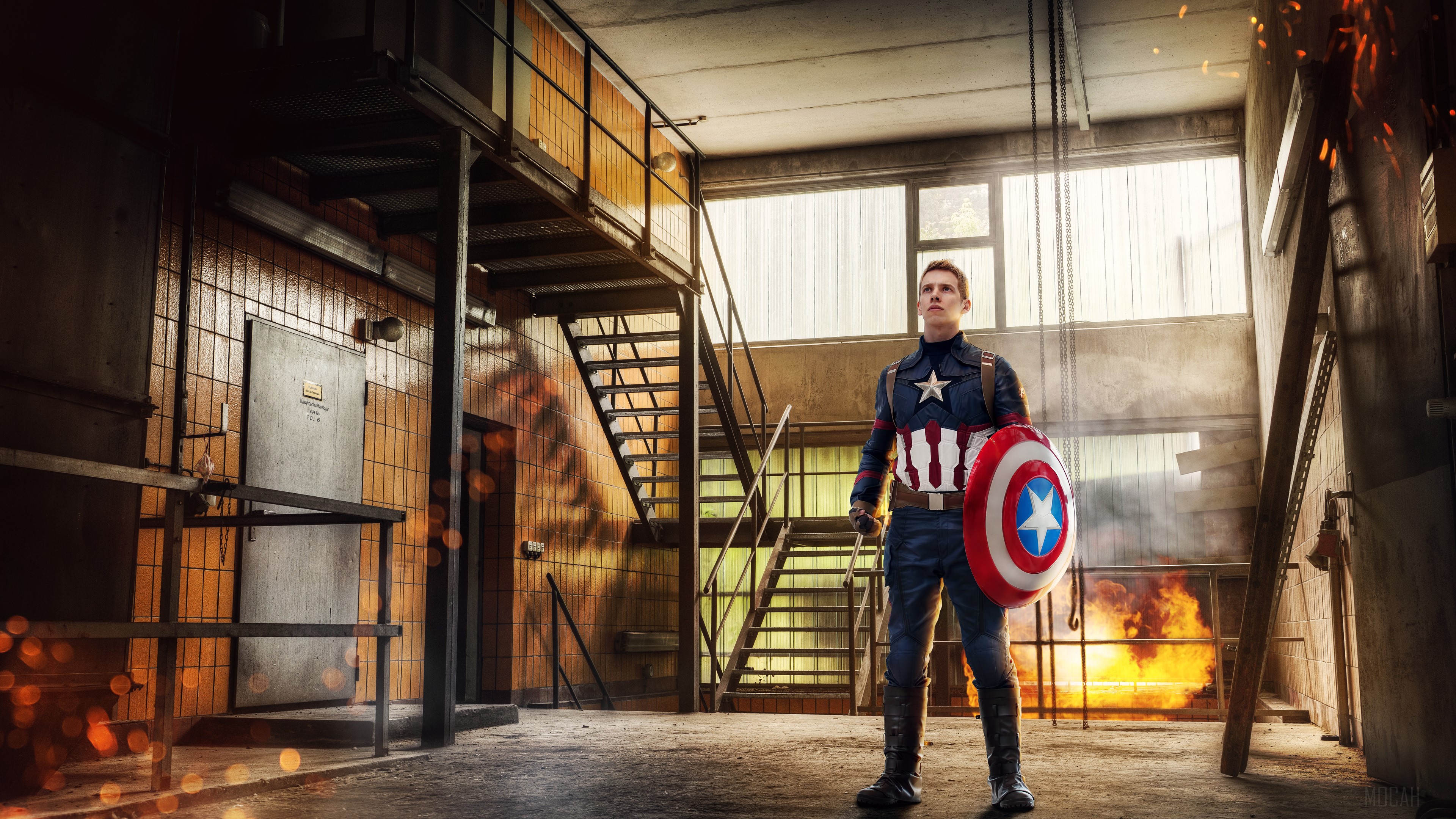 Captain America Cosplay HD Wallpaper