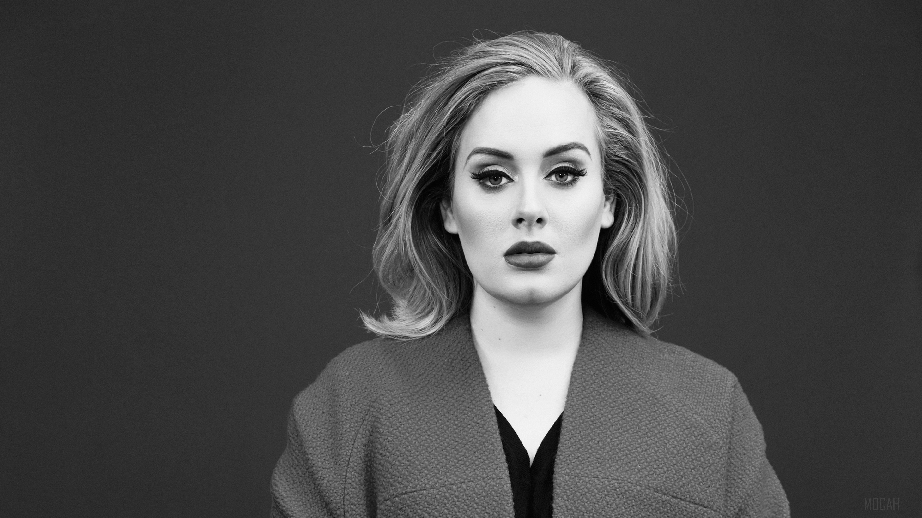 Adele Monochrome HD Wallpaper
