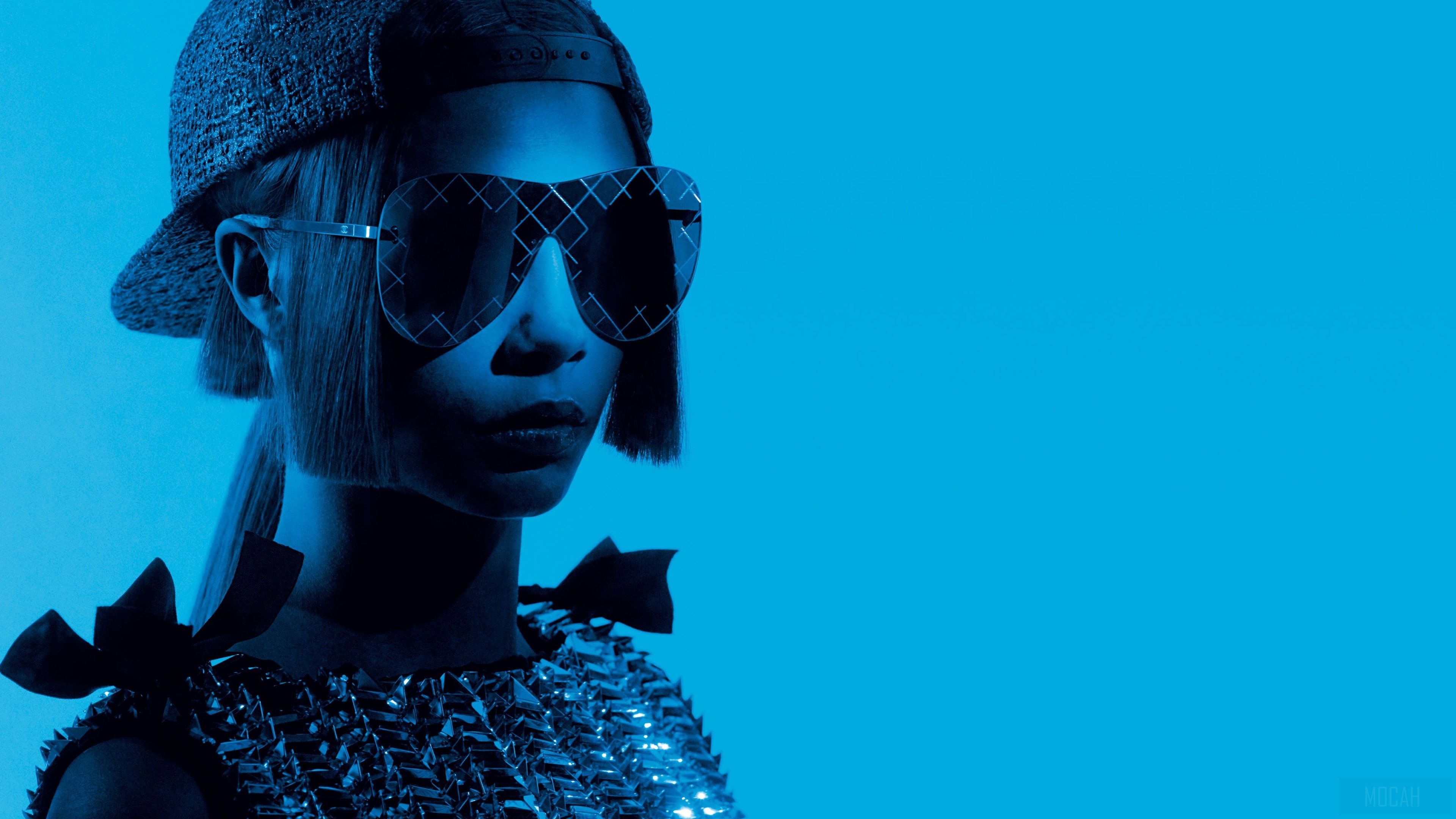 Cara Delevingne in Chanel Eyewear 4K HD Wallpaper