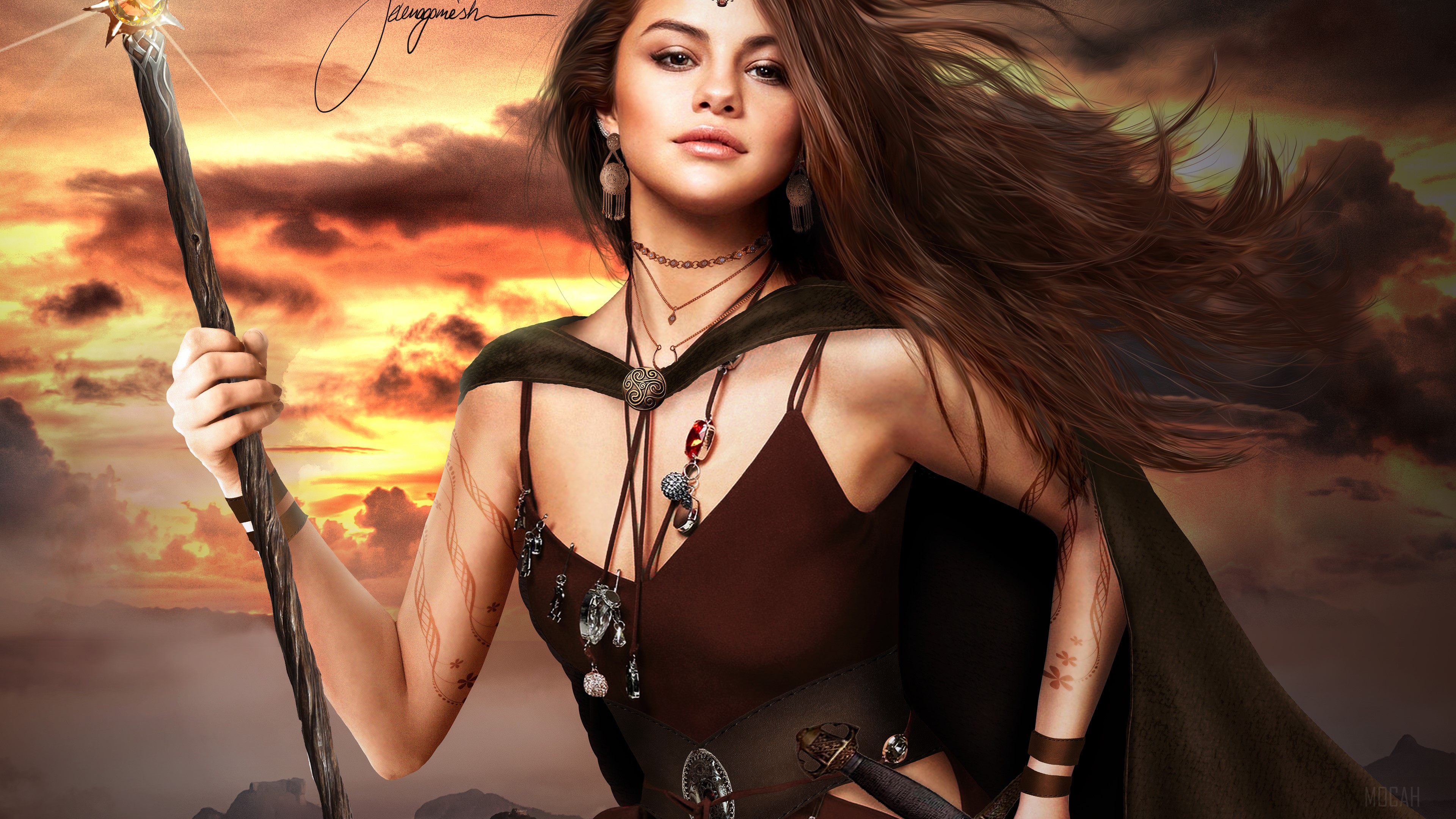 Selena Gomez Warrior HD Wallpaper