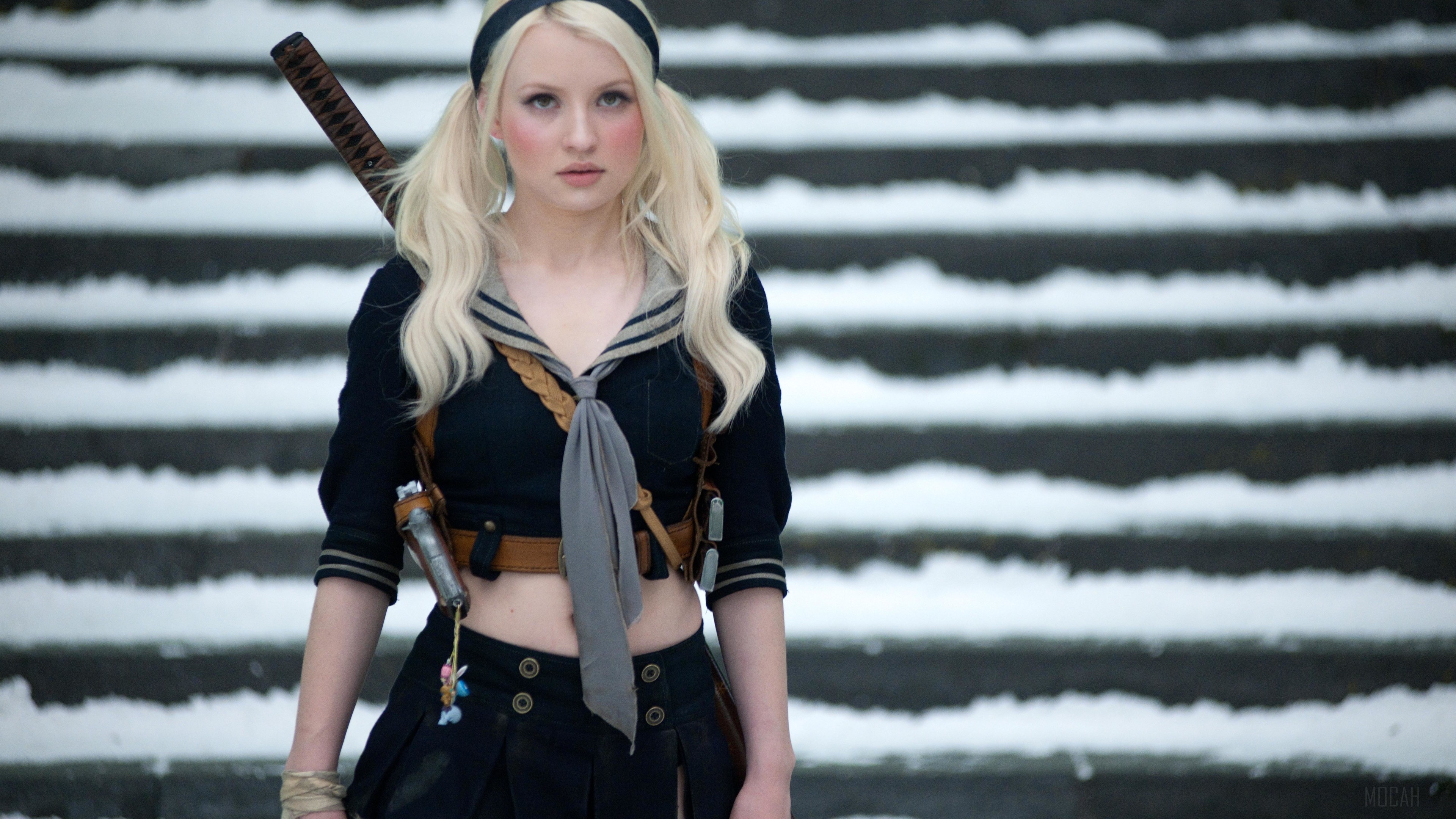 Emily Browning as Baby Doll from Sucker Punch 4K HD Wallpaper