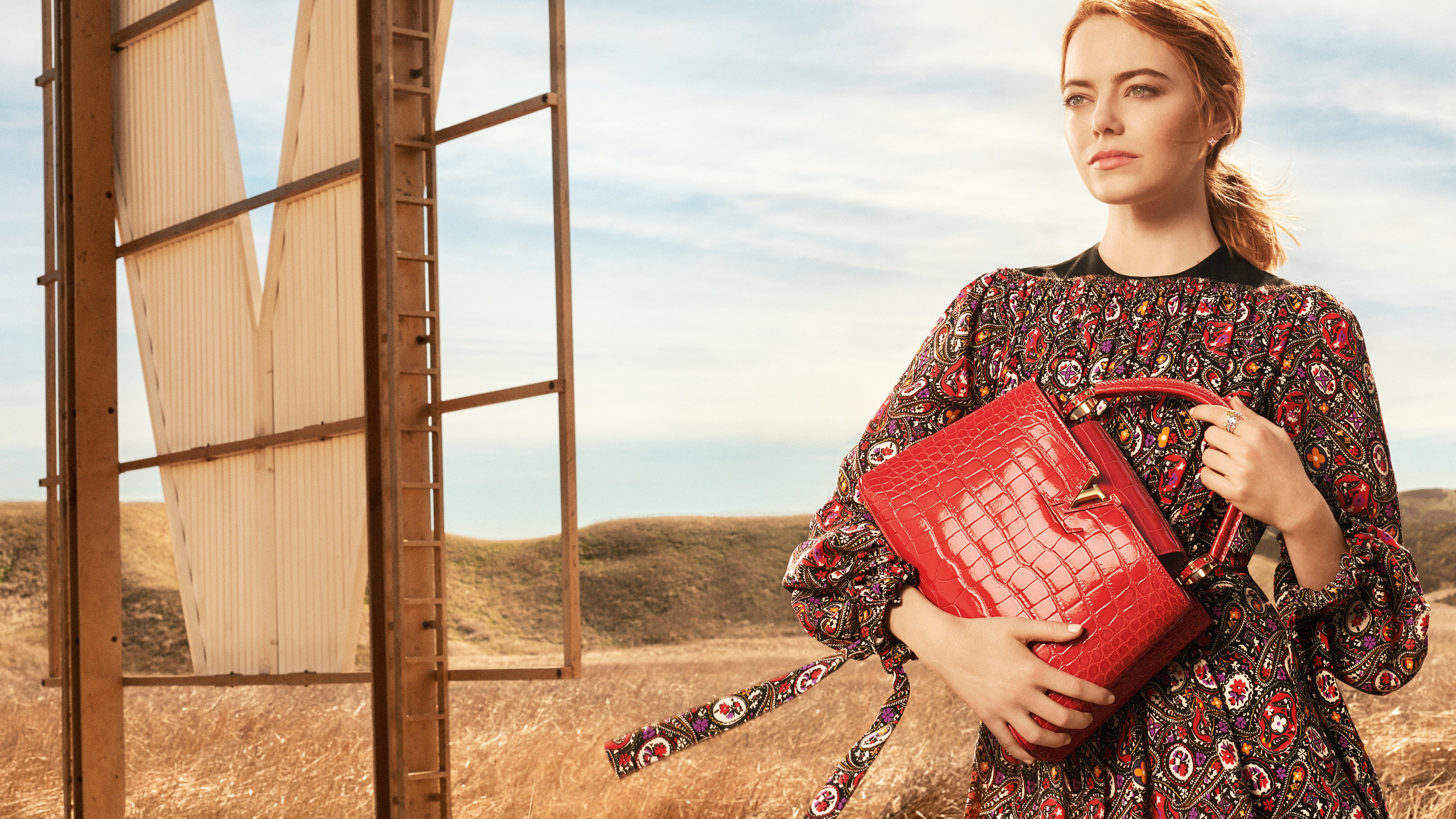 Emma Stone in Louis Vuitton 4K HD Wallpaper