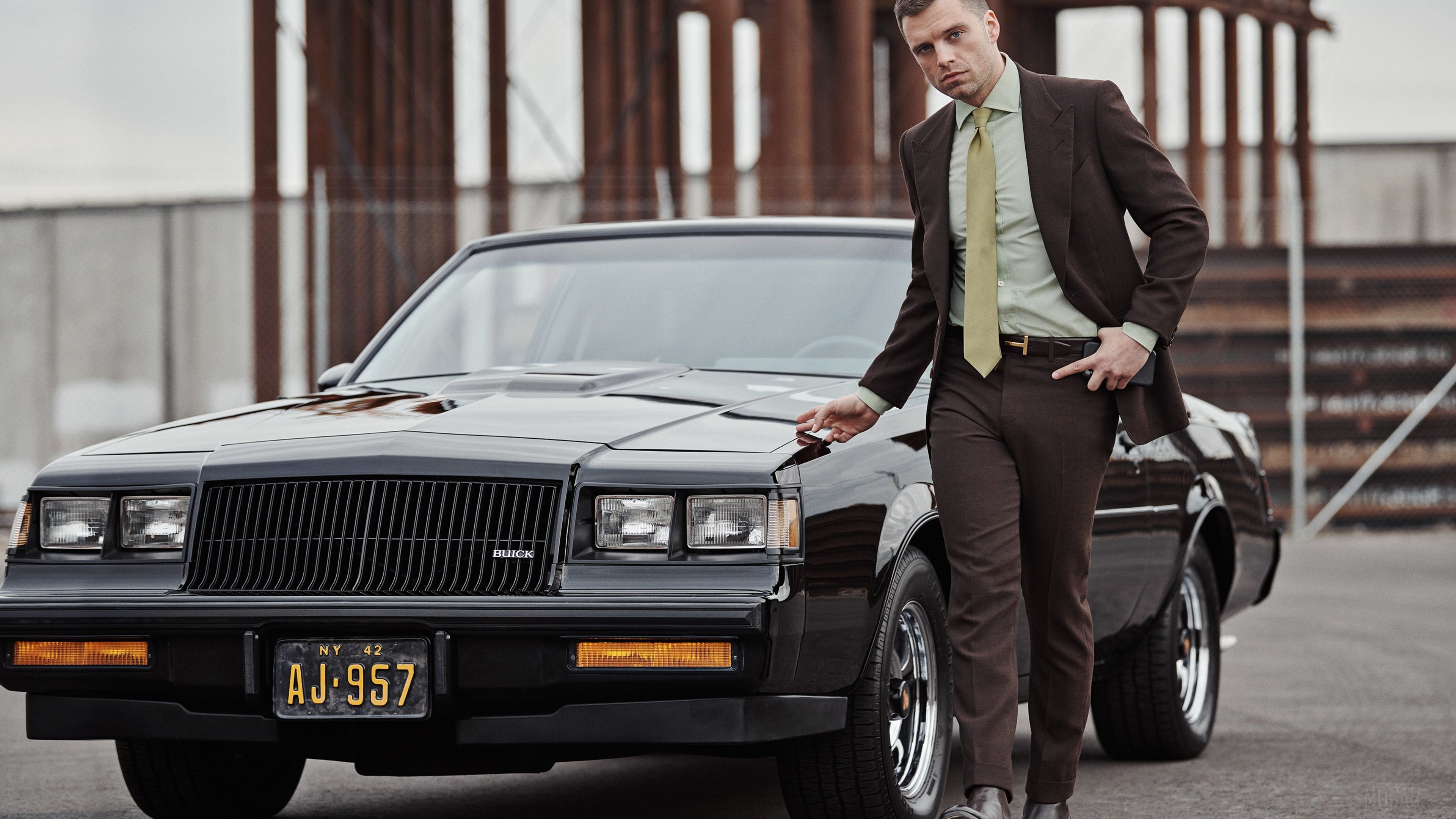Sebastian Stan in Buick Regal GNX GQ 2019 4K HD Wallpaper