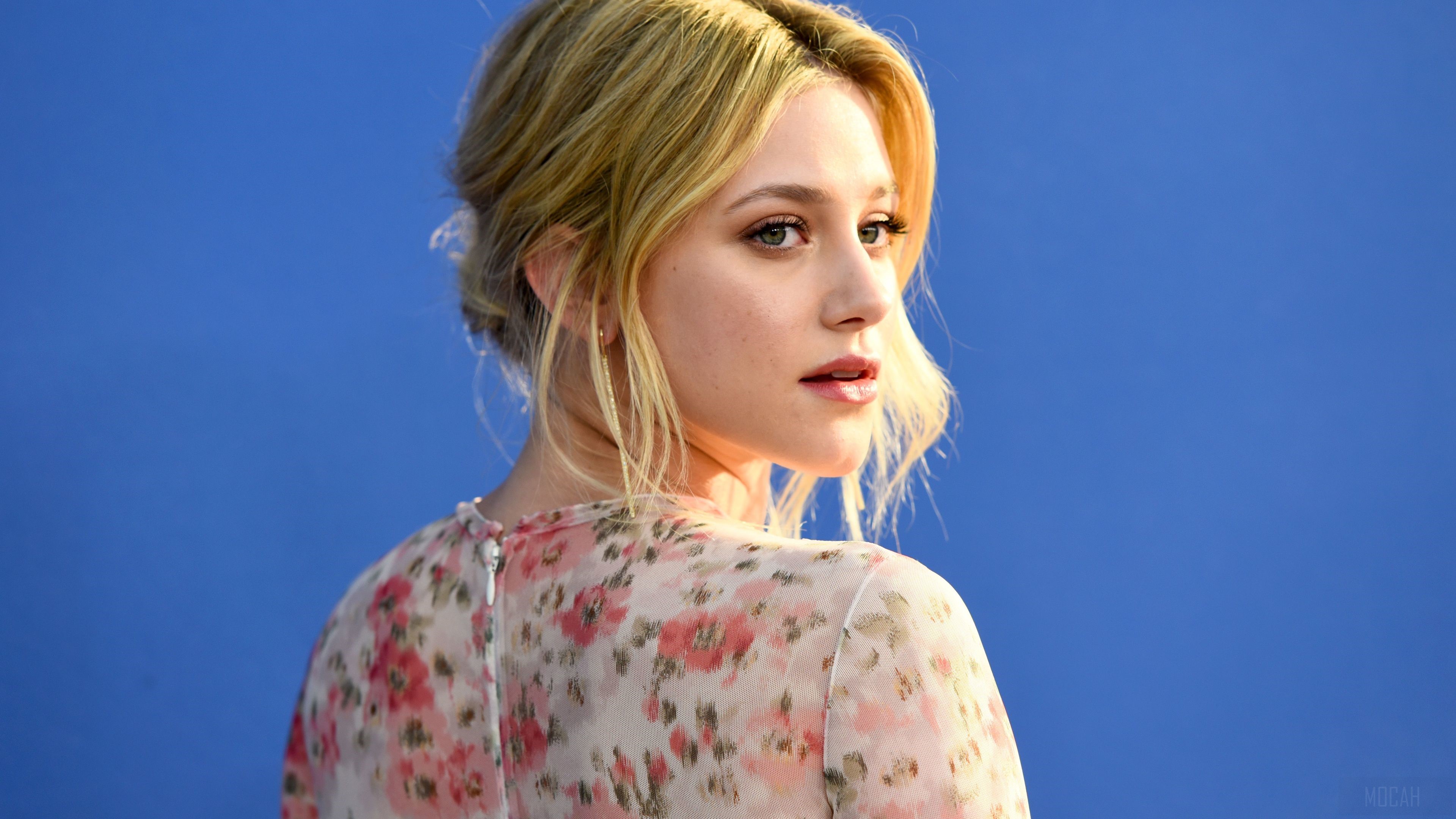 Lili Reinhart in floral dress HD Wallpaper