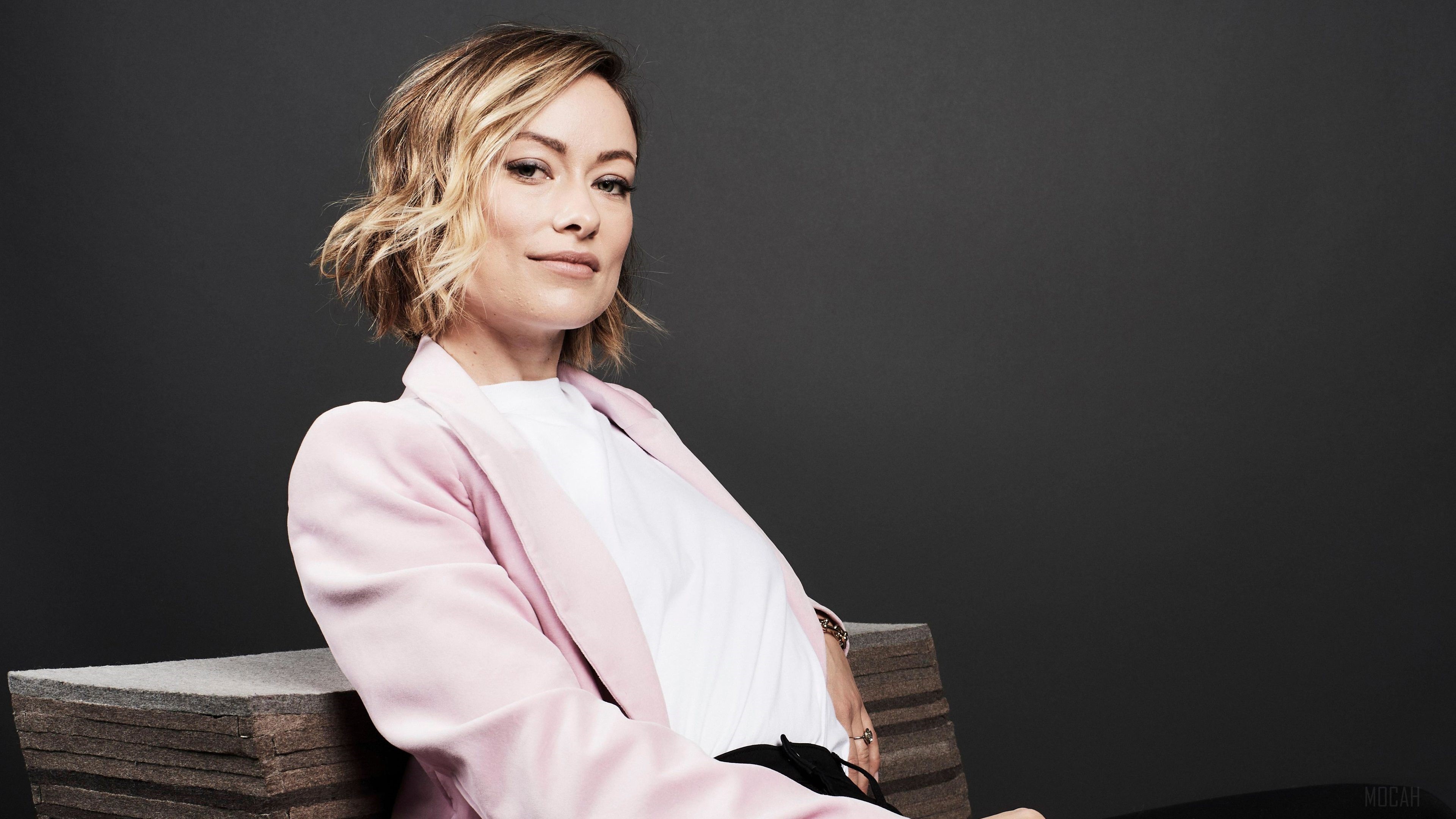 Olivia Wilde in Pink Blazer 4K HD Wallpaper