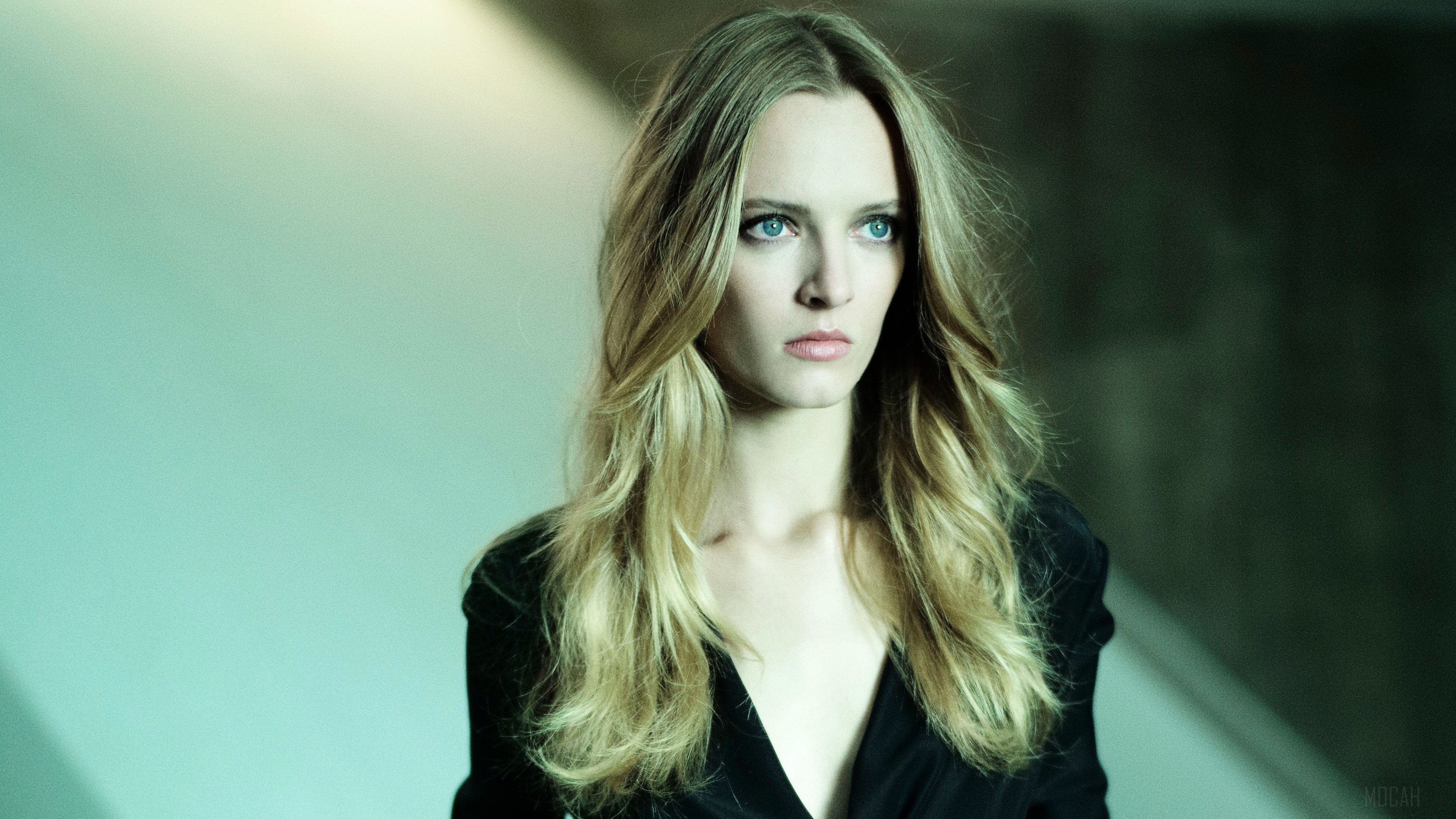 Woman in black dress, Alexandre Vauthier 4K HD Wallpaper