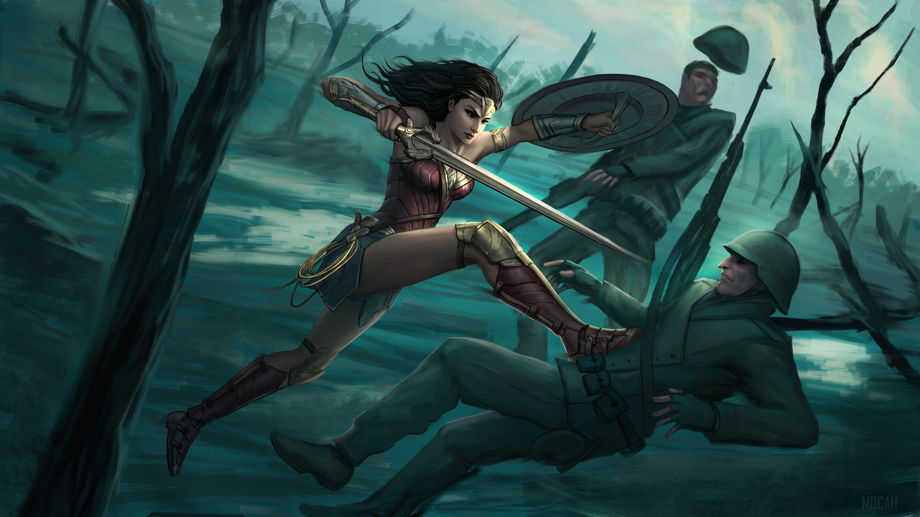 Wonder Woman in World War I setting HD Wallpaper