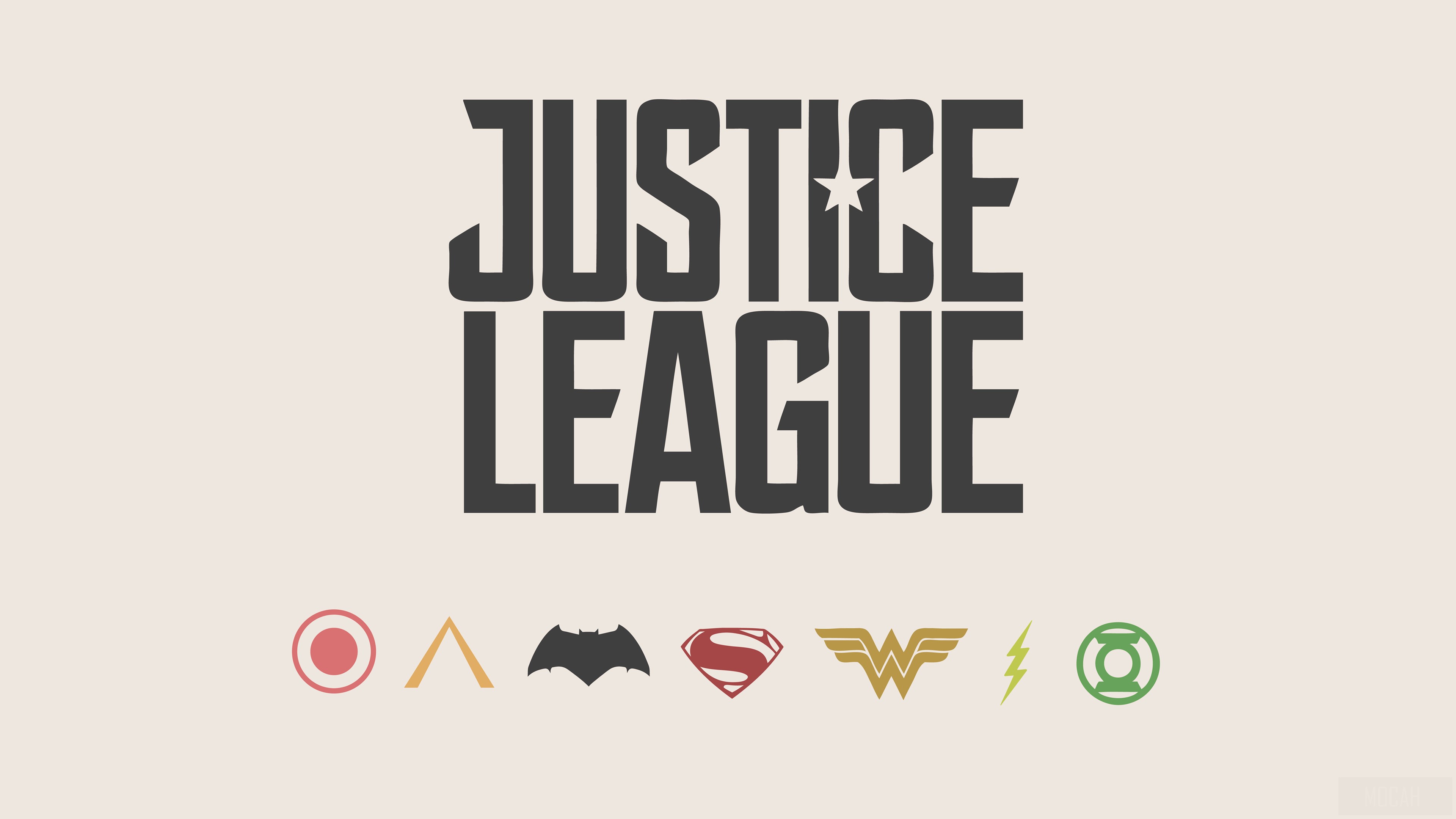 Justice League Minimalism Logos HD Wallpaper