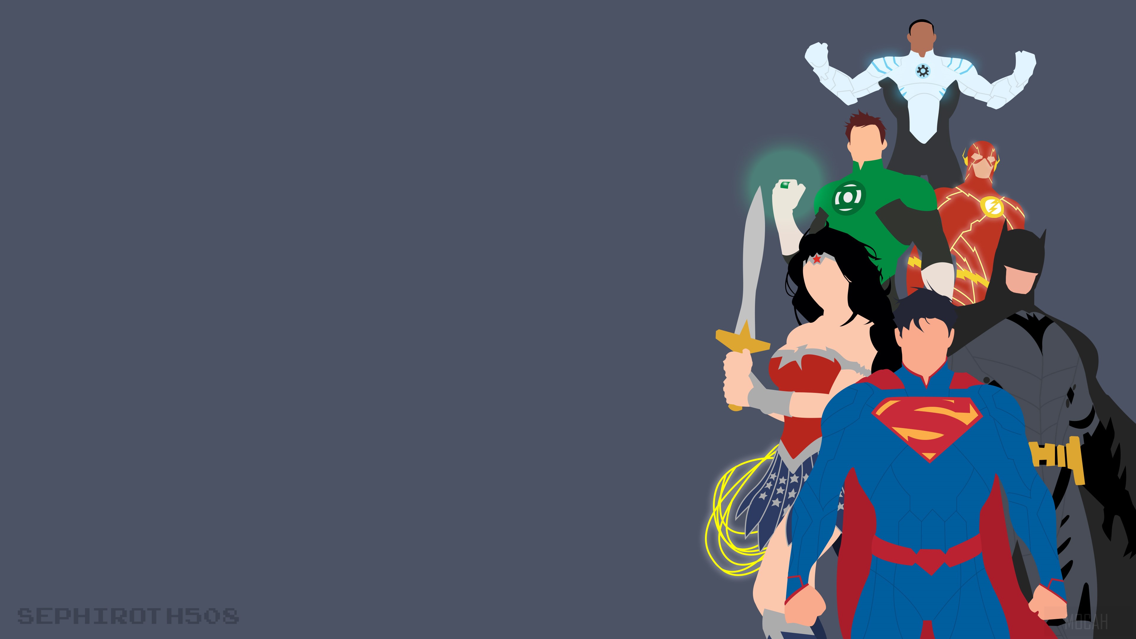 Justice League Minimalist HD Wallpaper