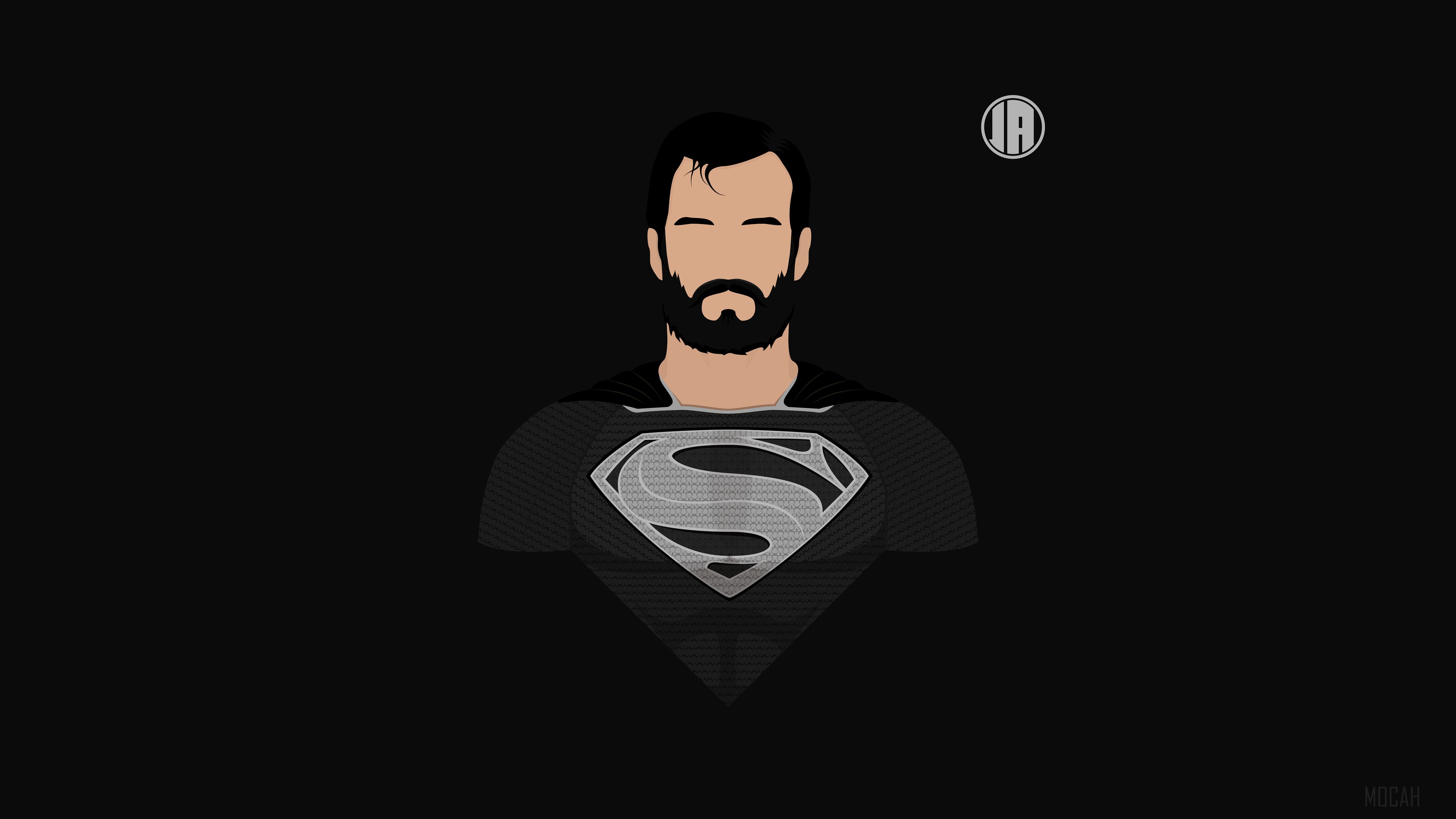 Superman from DCEU Minimalist 4K HD Wallpaper