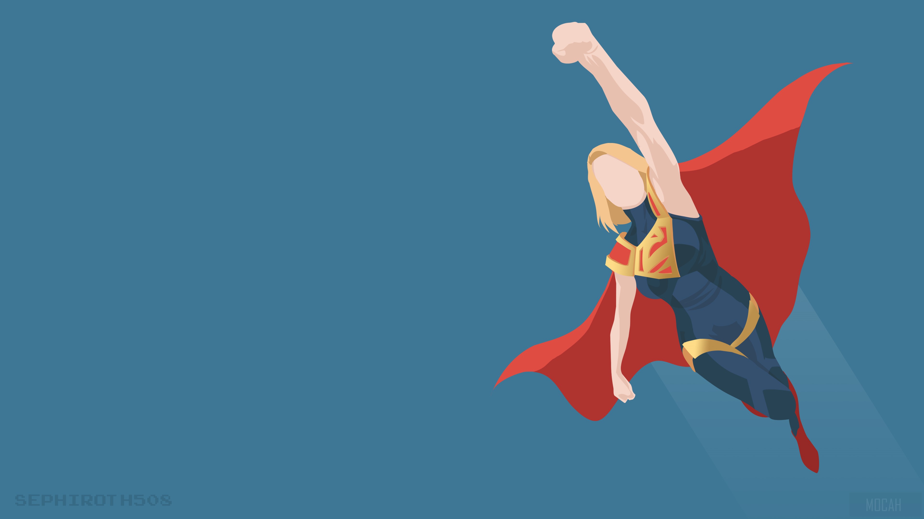 Supergirl from Injustice 2 Minimalist 4K HD Wallpaper