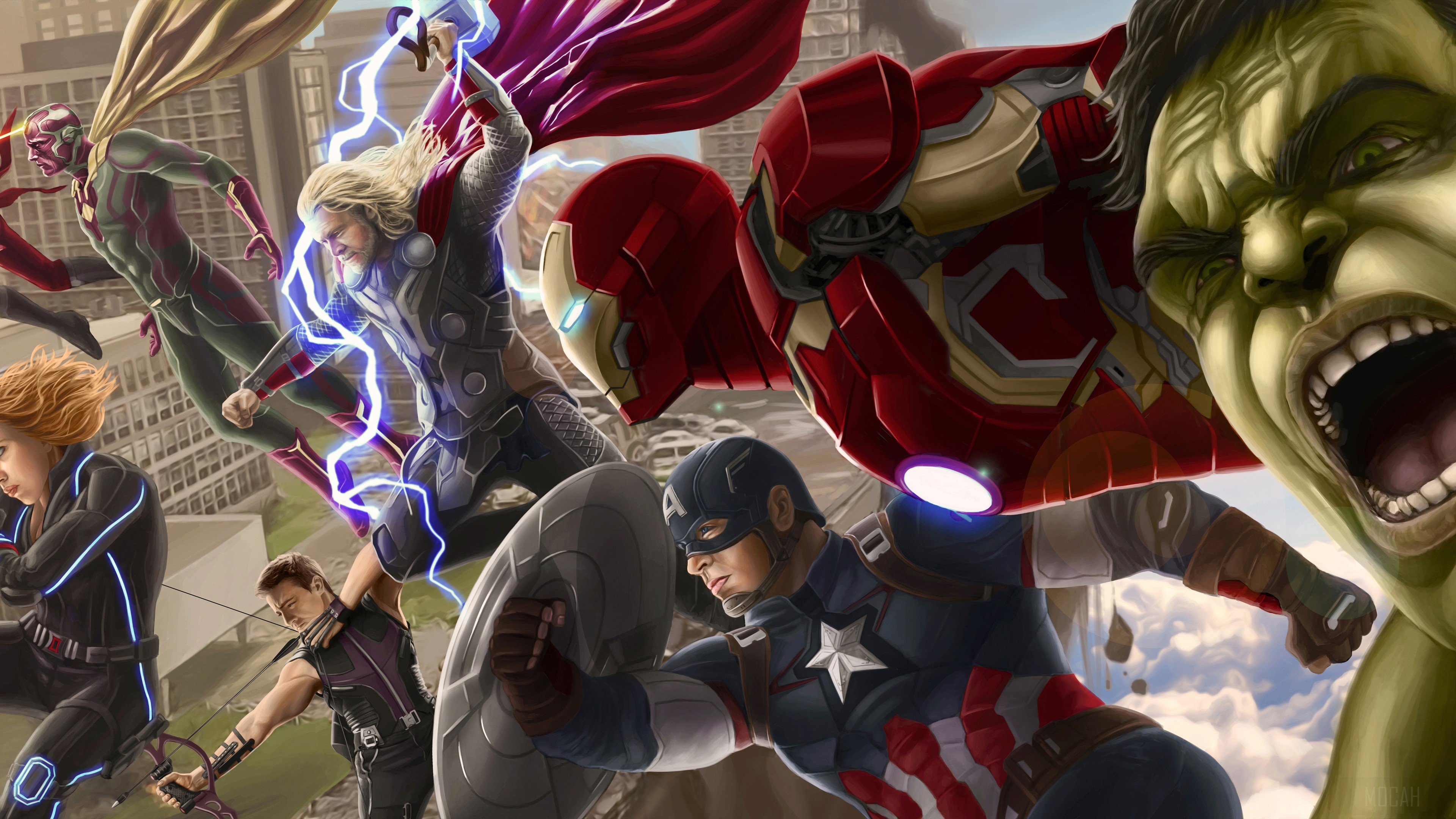 Avengers Age of Ultron Artwork 4K HD Wallpaper